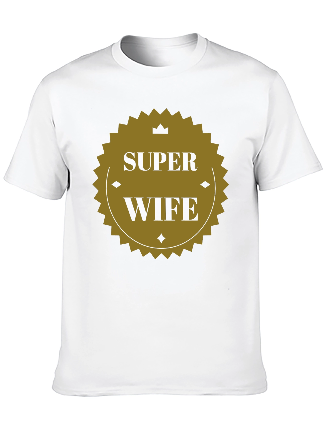 Black Super Wife Graphic Tee - Black Crew Neck T-Shirt view 10