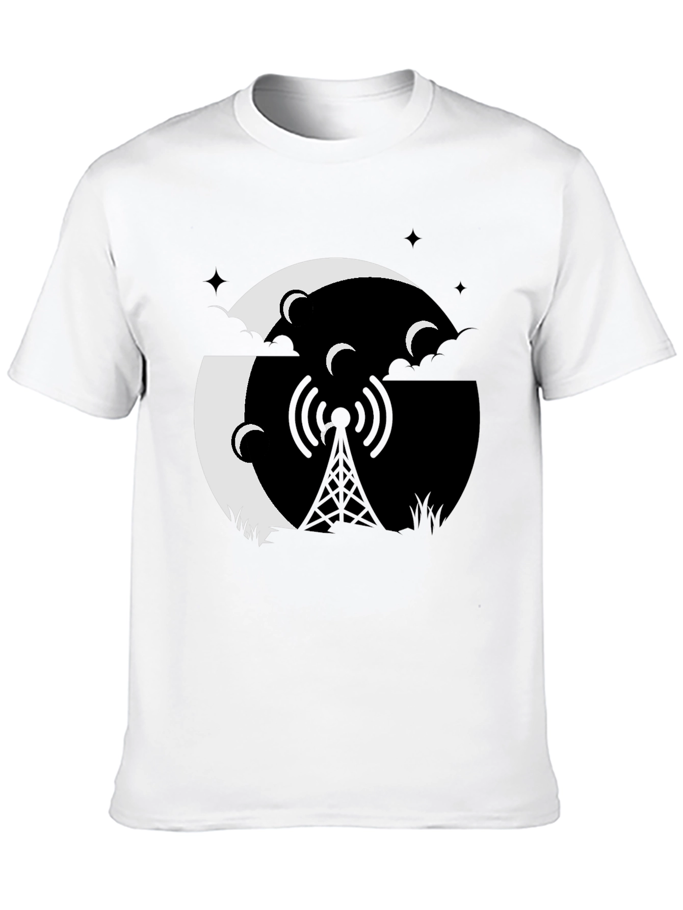 Black Mystic Night Tower Graphic Tee - Black view 10