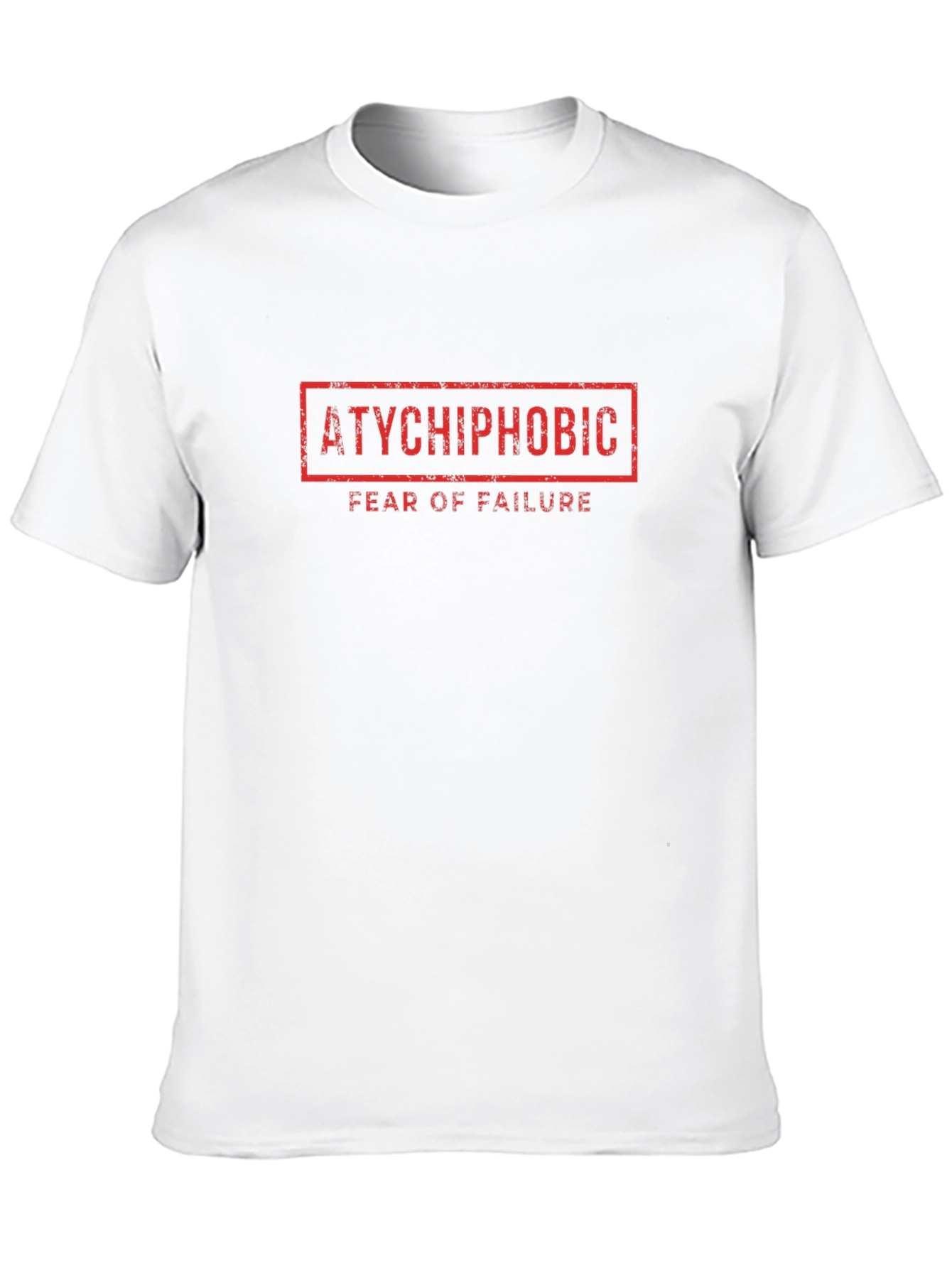 Black Atychiphobic Fear of Failure Graphic T-Shirt view 10