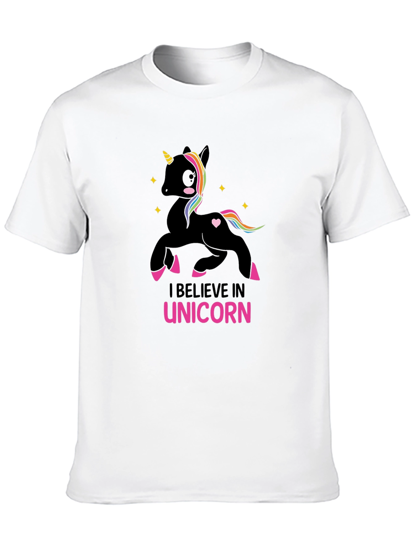 I Believe in Unicorn Black T-Shirt - 10