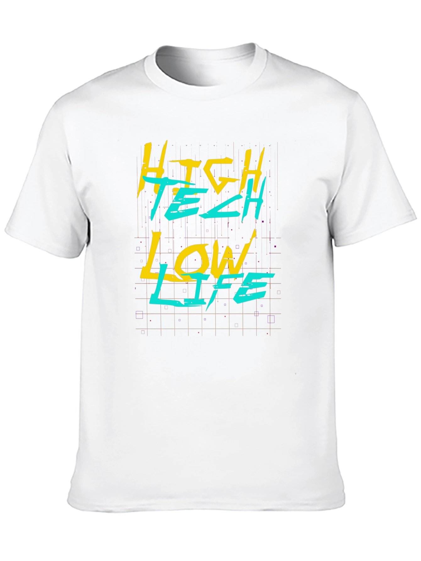 Black High Tech Low Life Graphic Tee - Black Cotton Blend view 10