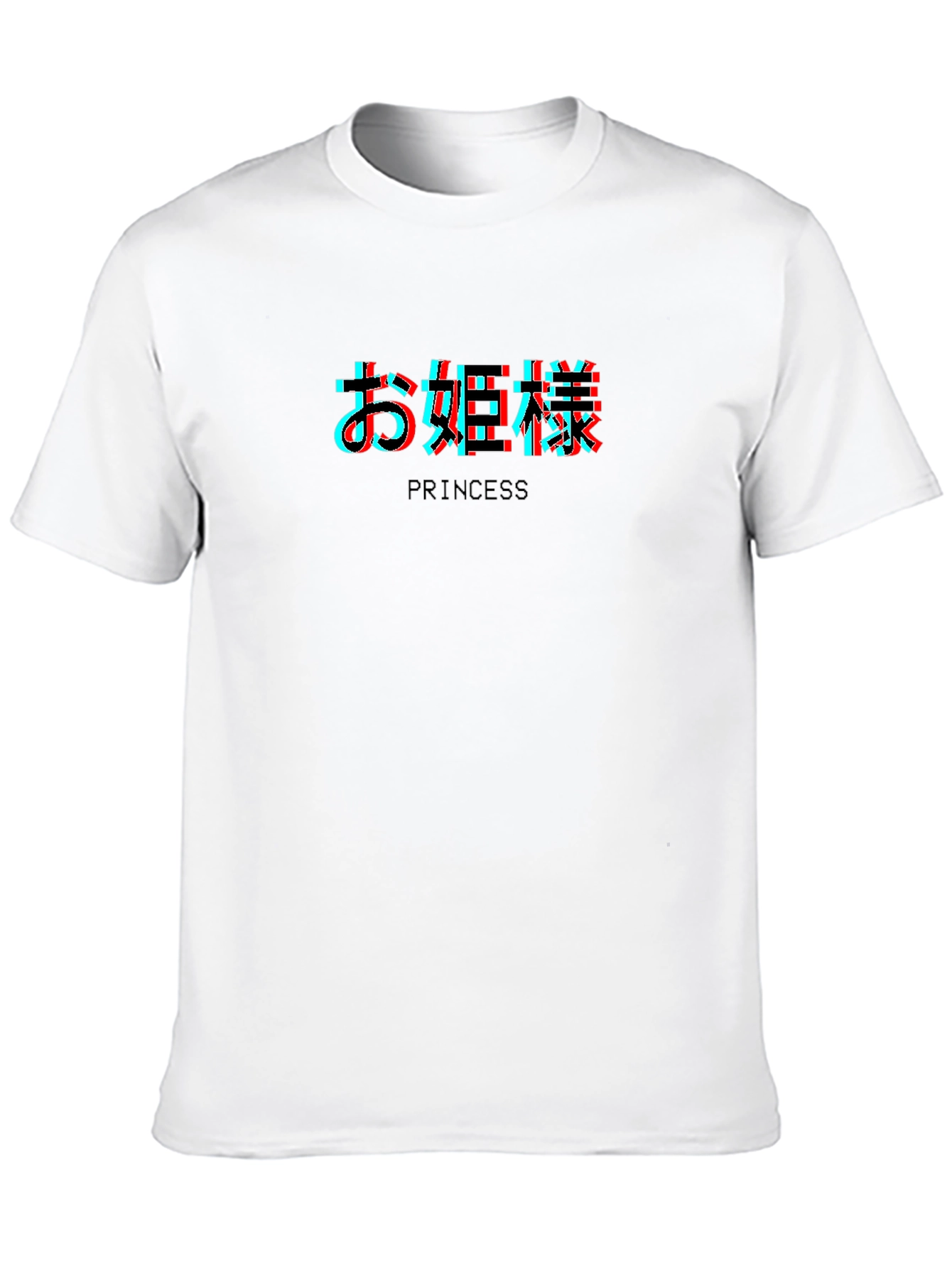 Black Japanese Princess Glitch T-Shirt view 10