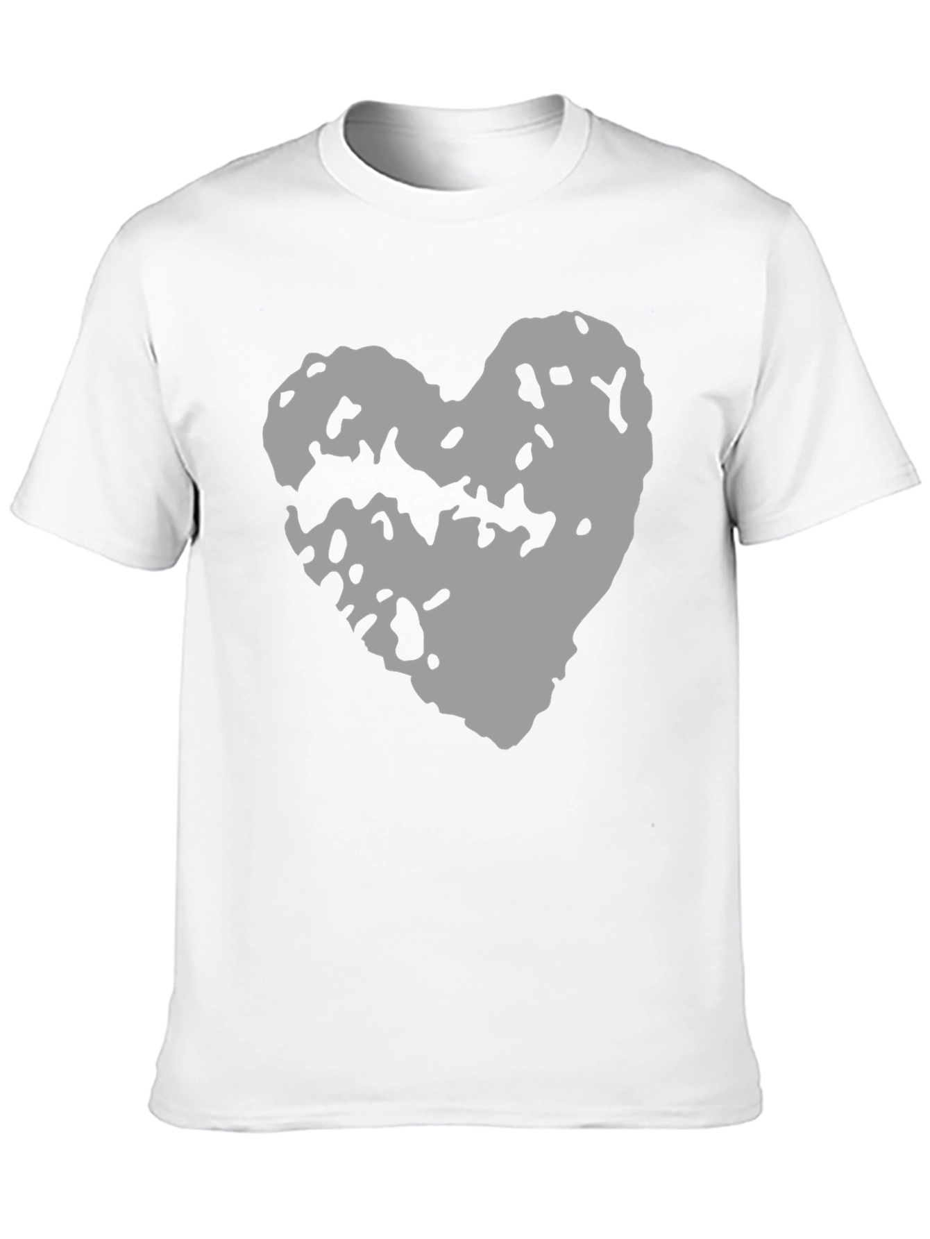 Black Abstract Heart Graphic Black Tee view 10