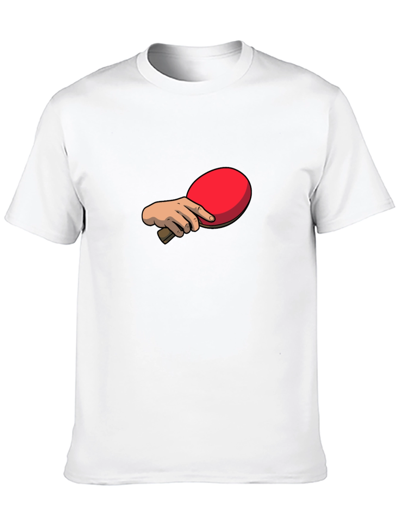 Black Ping Pong Paddle Graphic Tee - Black Cotton T-Shirt view 10
