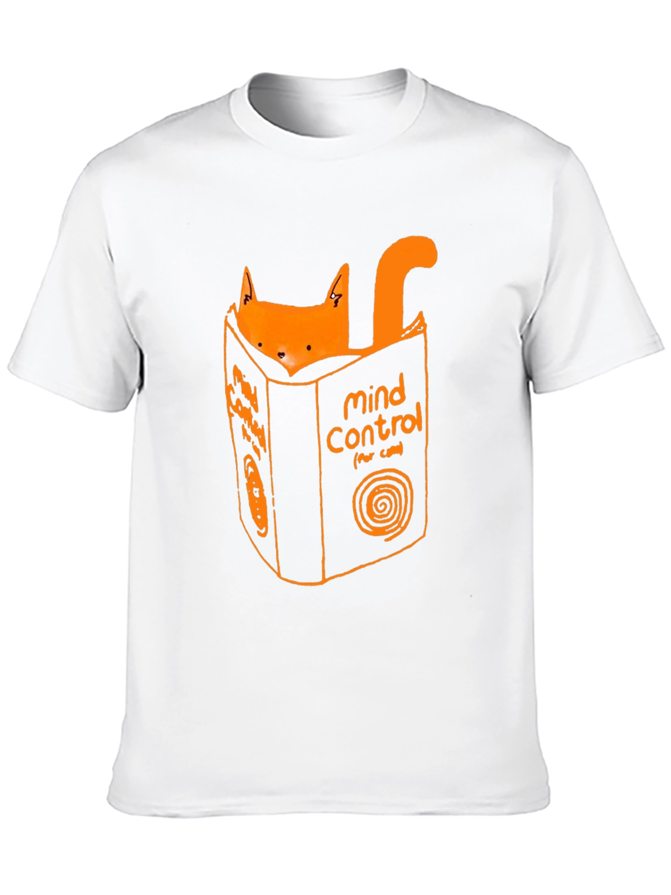 Black Mind Control Cat T-Shirt - Funny Graphic Tee view 10