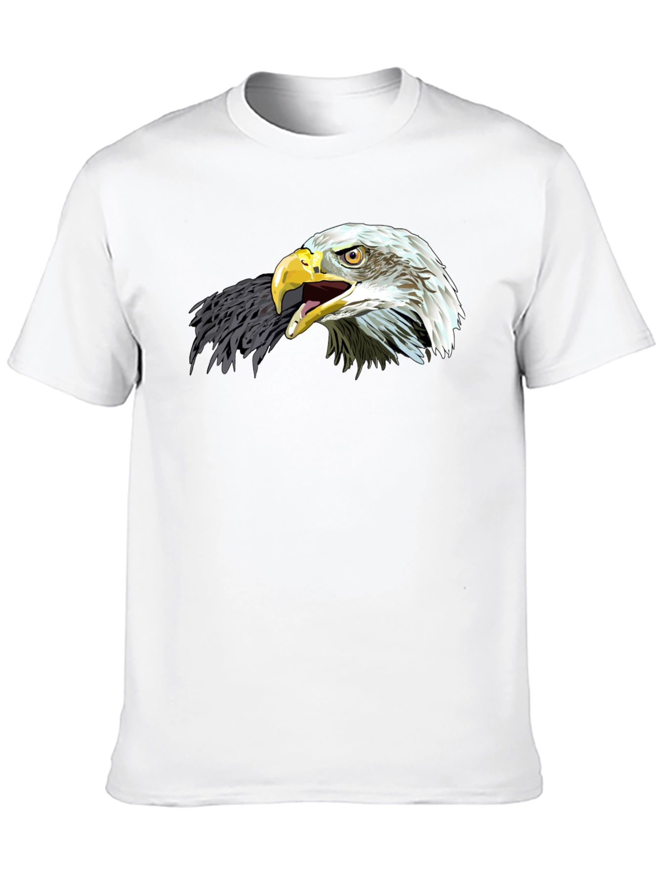 Black Bold Eagle Graphic Tee - Black Cotton Comfort view 10