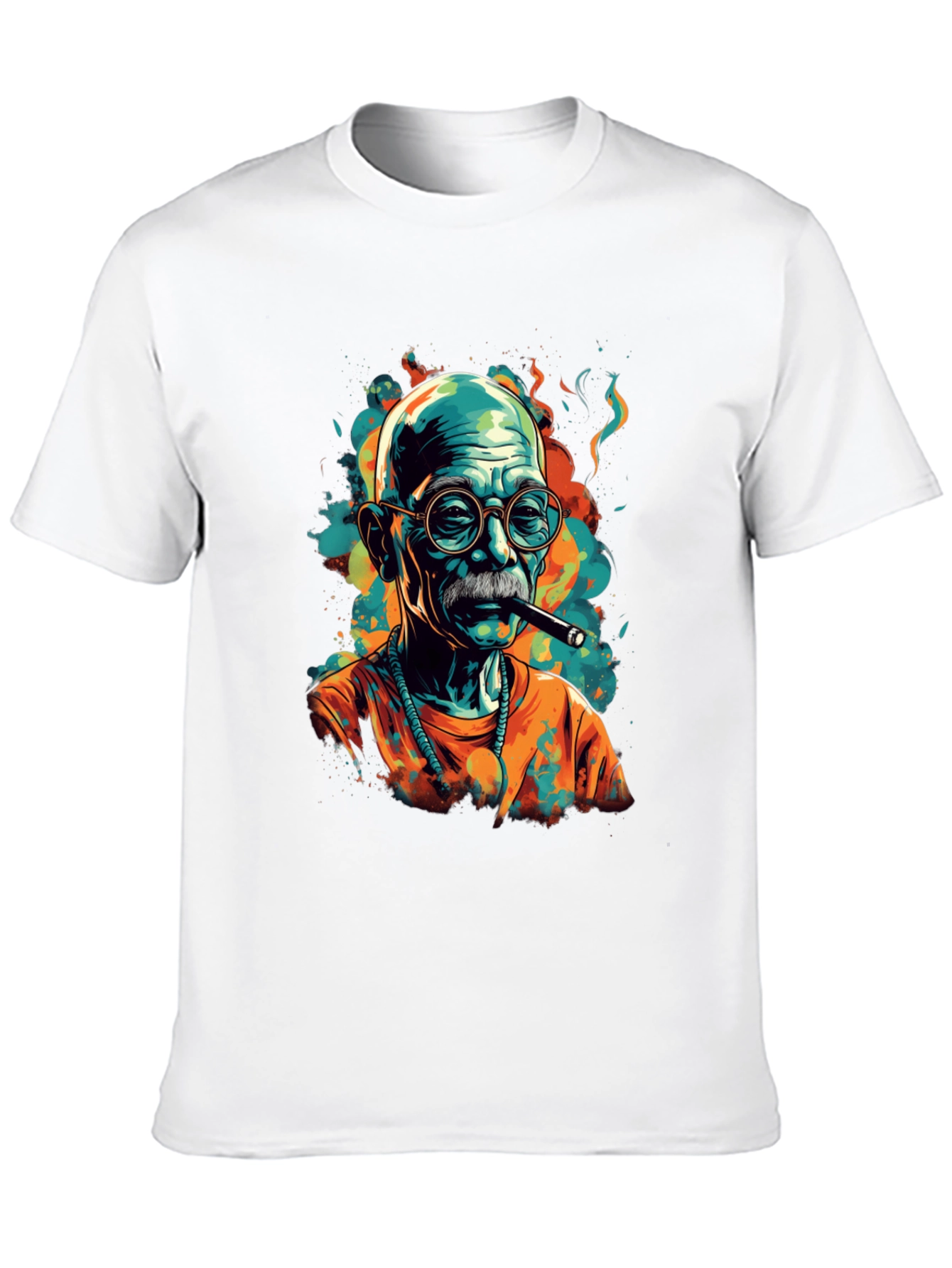 Black Cigar Smoker Graphic Tee - Unique Style view 10