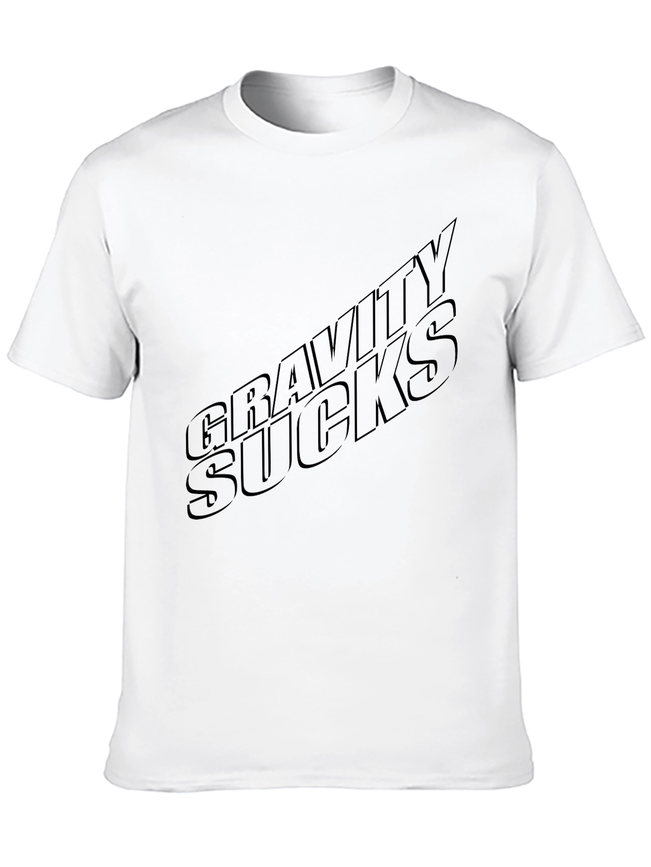 Black Gravity Sucks Black Graphic Tee - Mens Casual Shirt view 10