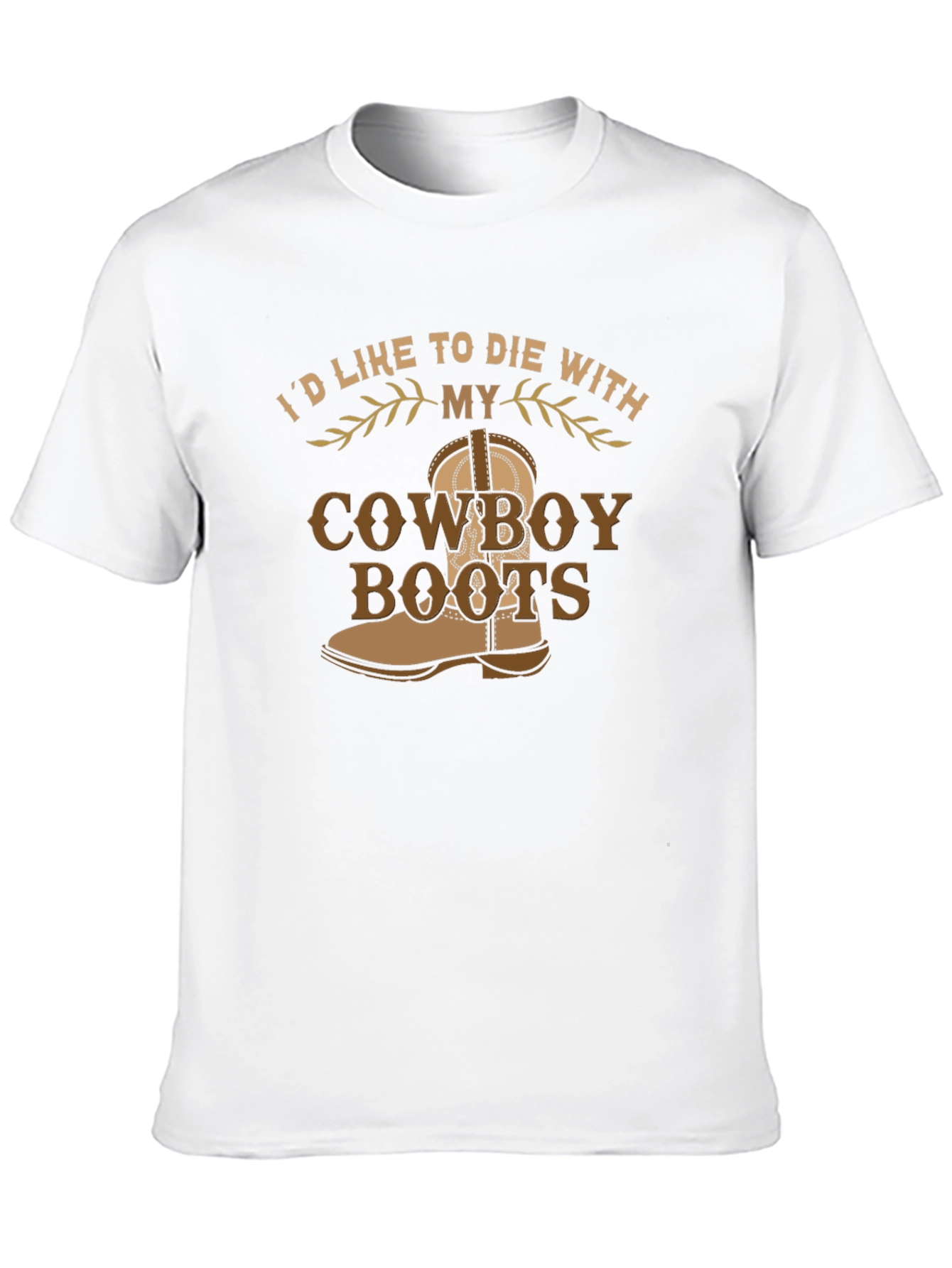 Cowboy Boots Graphic Tee - Die With My Boots On - 10