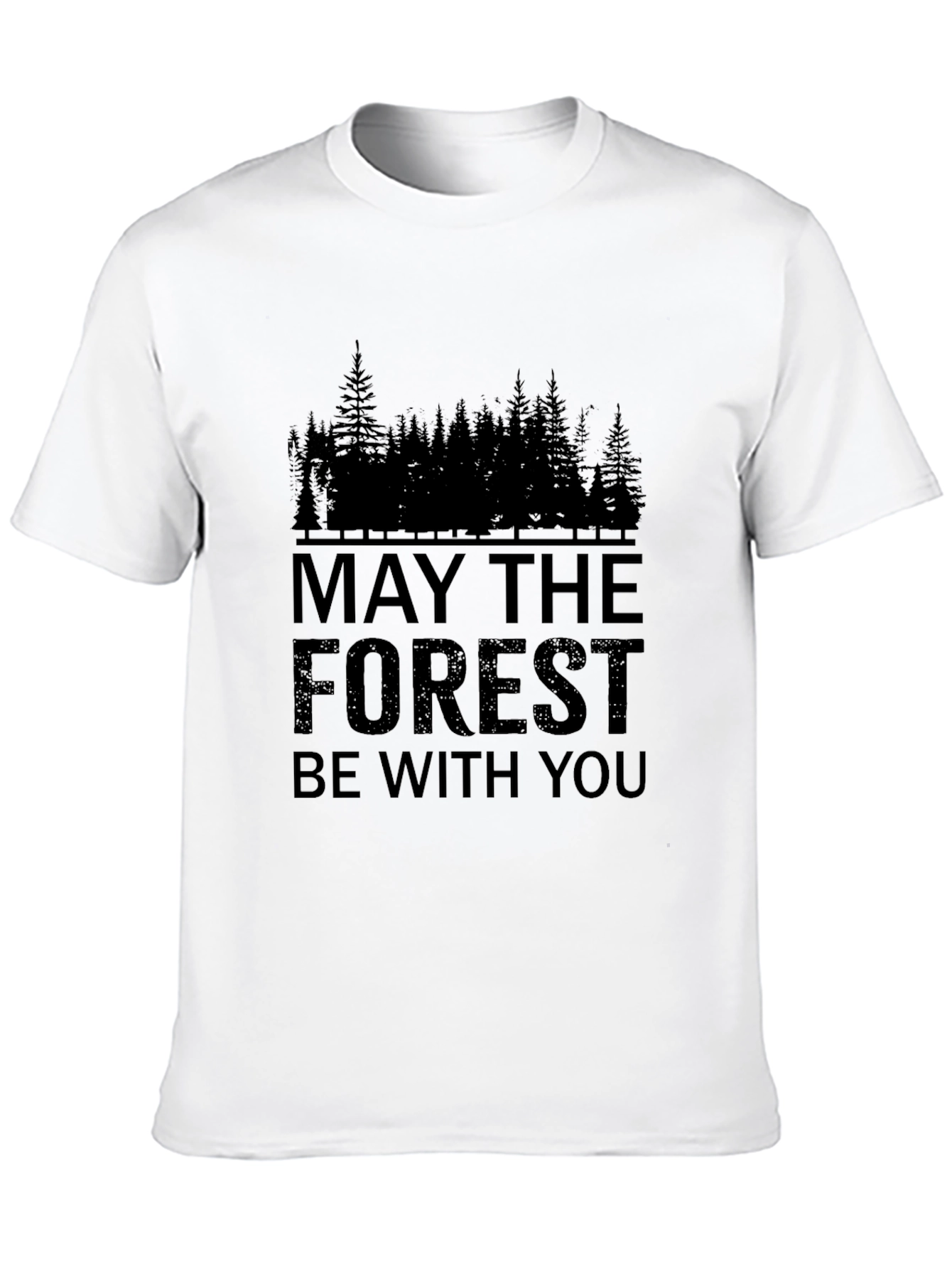 Black May the Forest Be With You T-Shirt - Black view 10