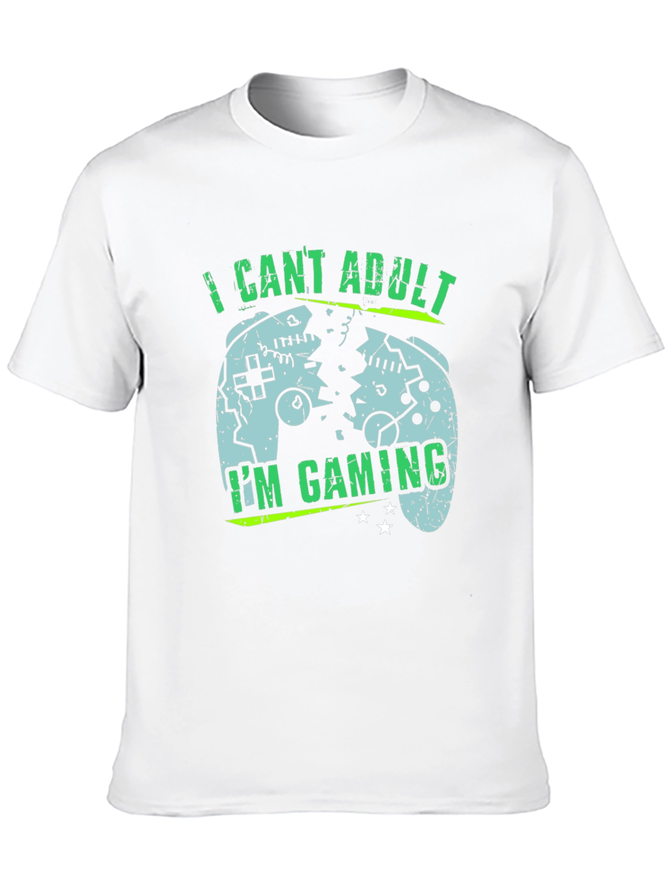 Black I Can't Adult I'm Gaming T-Shirt view 10