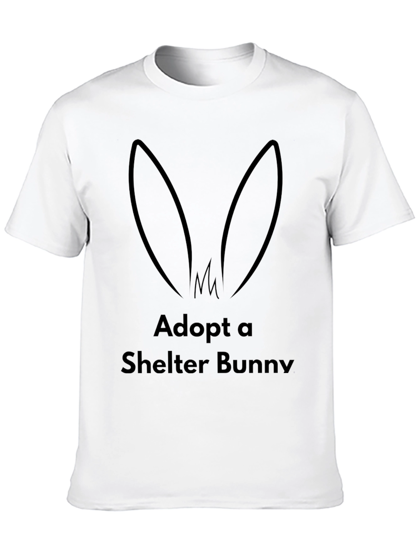 Black Adopt a Shelter Bunny Black T-Shirt view 10