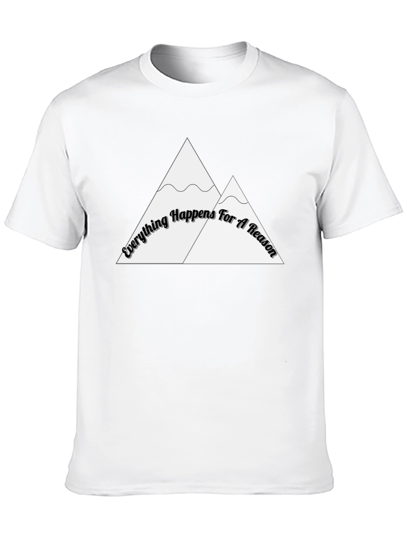 Black Everything Happens For A Reason Black T-Shirt view 10