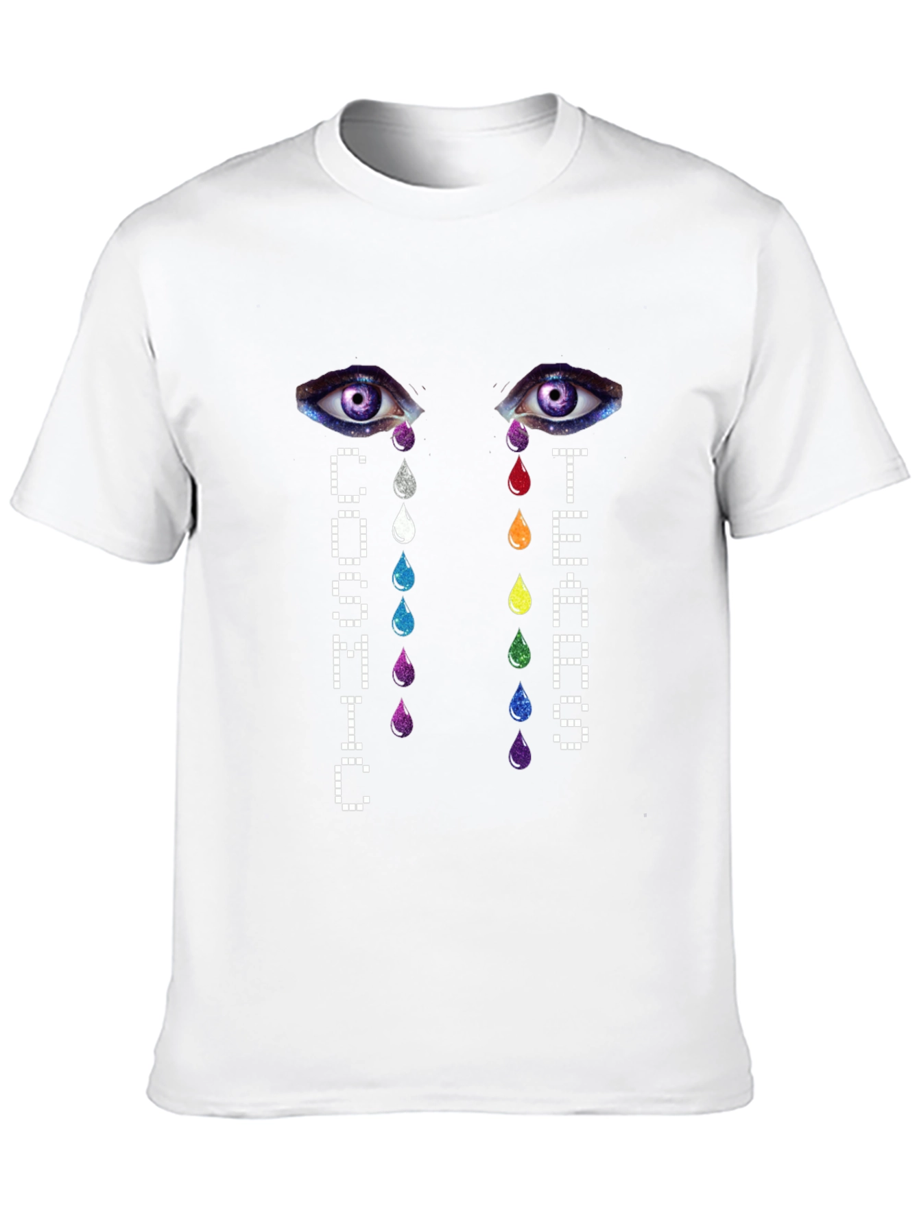 Black Cosmic Tears Graphic Tee - Soft Black Cotton view 10