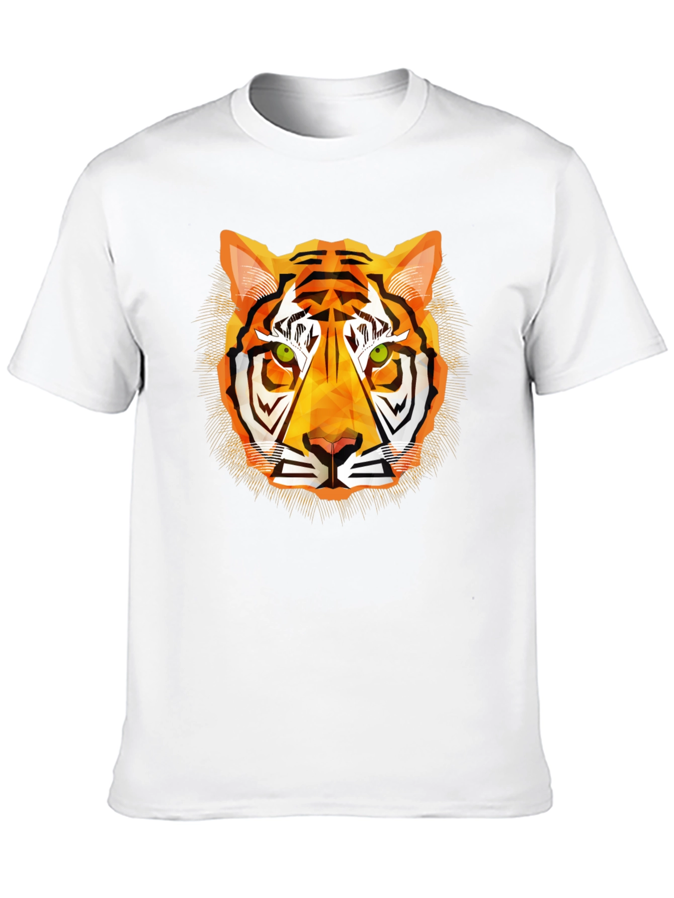 Black Geometric Tiger Graphic T-Shirt - Modern Style view 10