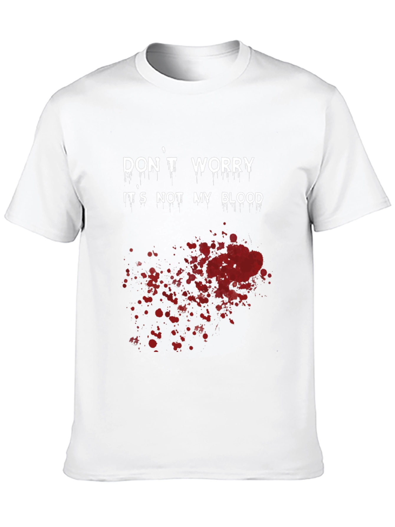 Black Funny Halloween T-Shirt: Don't Worry, It's Not My Blood view 10