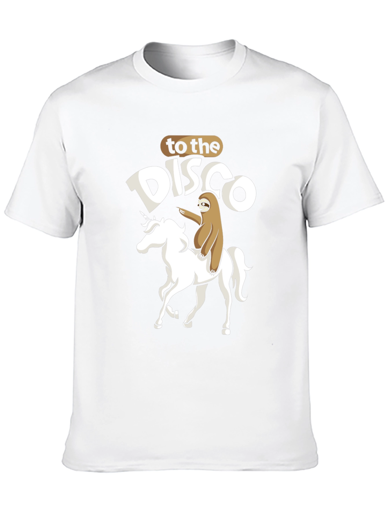 Black Sloth Riding Unicorn To The Disco T-Shirt view 10