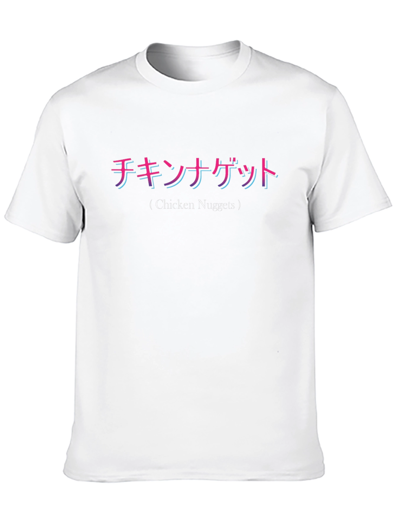 Black Chicken Nuggets Japanese Text T-Shirt view 10
