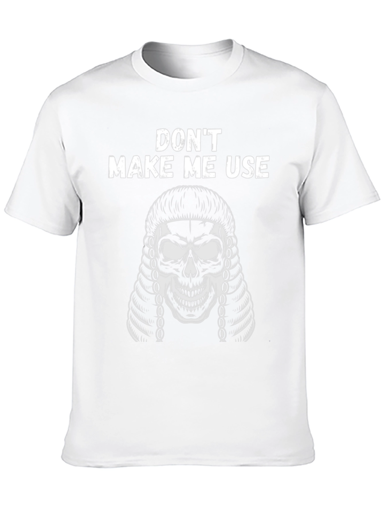 Black Don't Make Me Use Lawyer Skull T-Shirt view 10