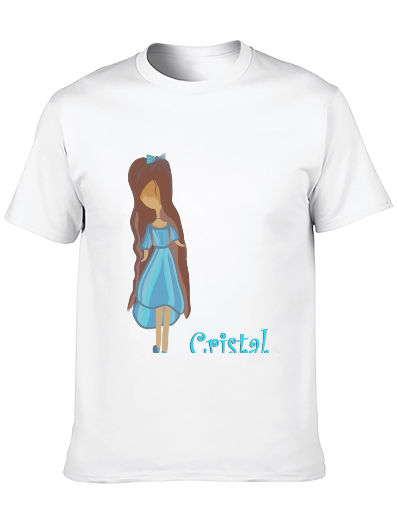 Black Girl with Blue Dress T-Shirt view 10