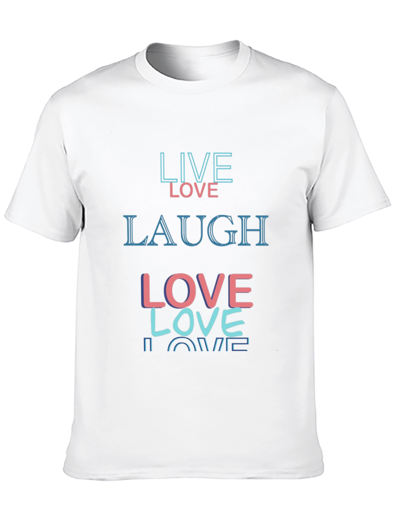 Black Live Love Laugh Graphic Tee - Black Casual Shirt view 10