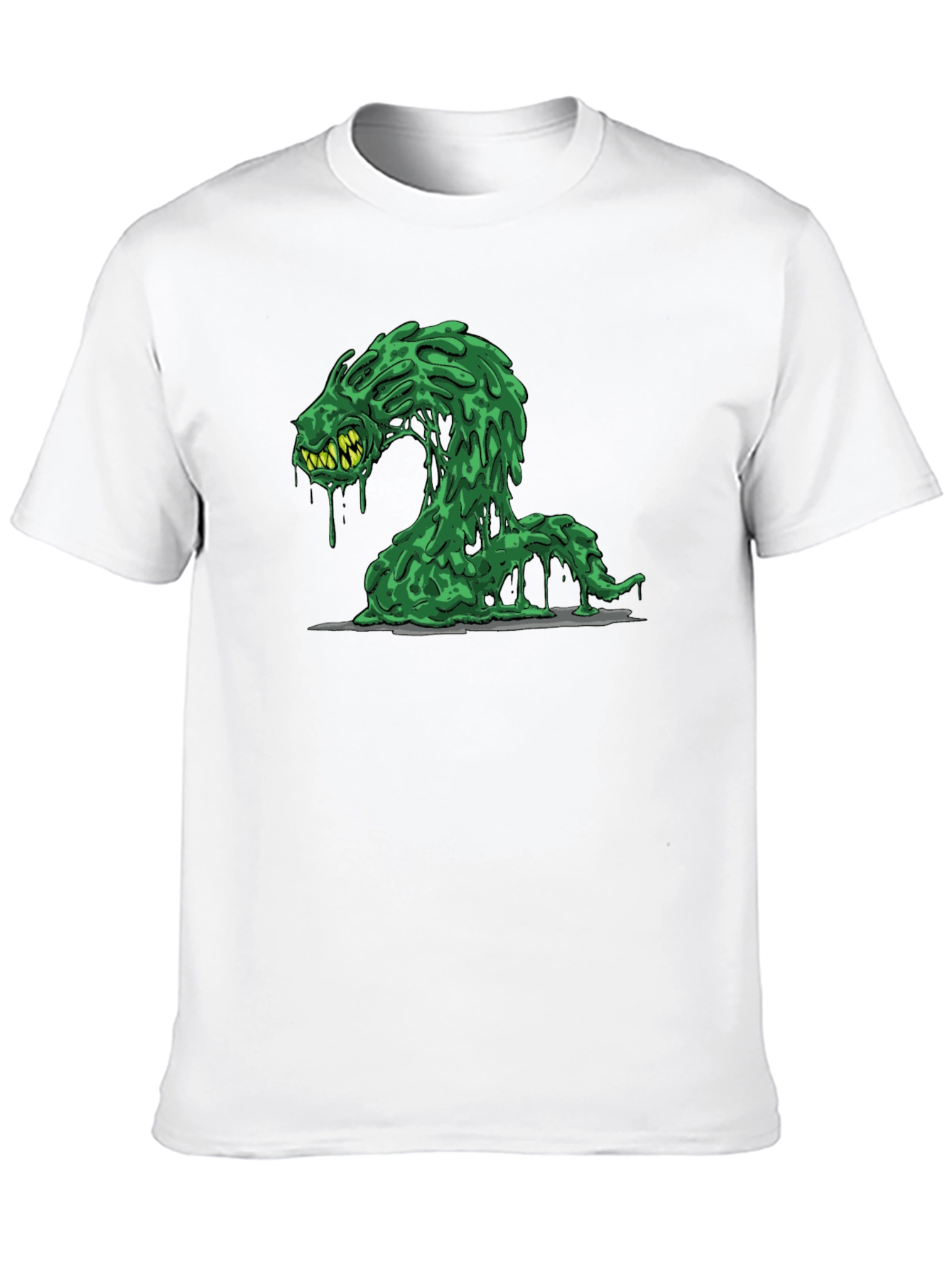 Black Slime Monster Graphic T-Shirt - Unique Creature Design view 10