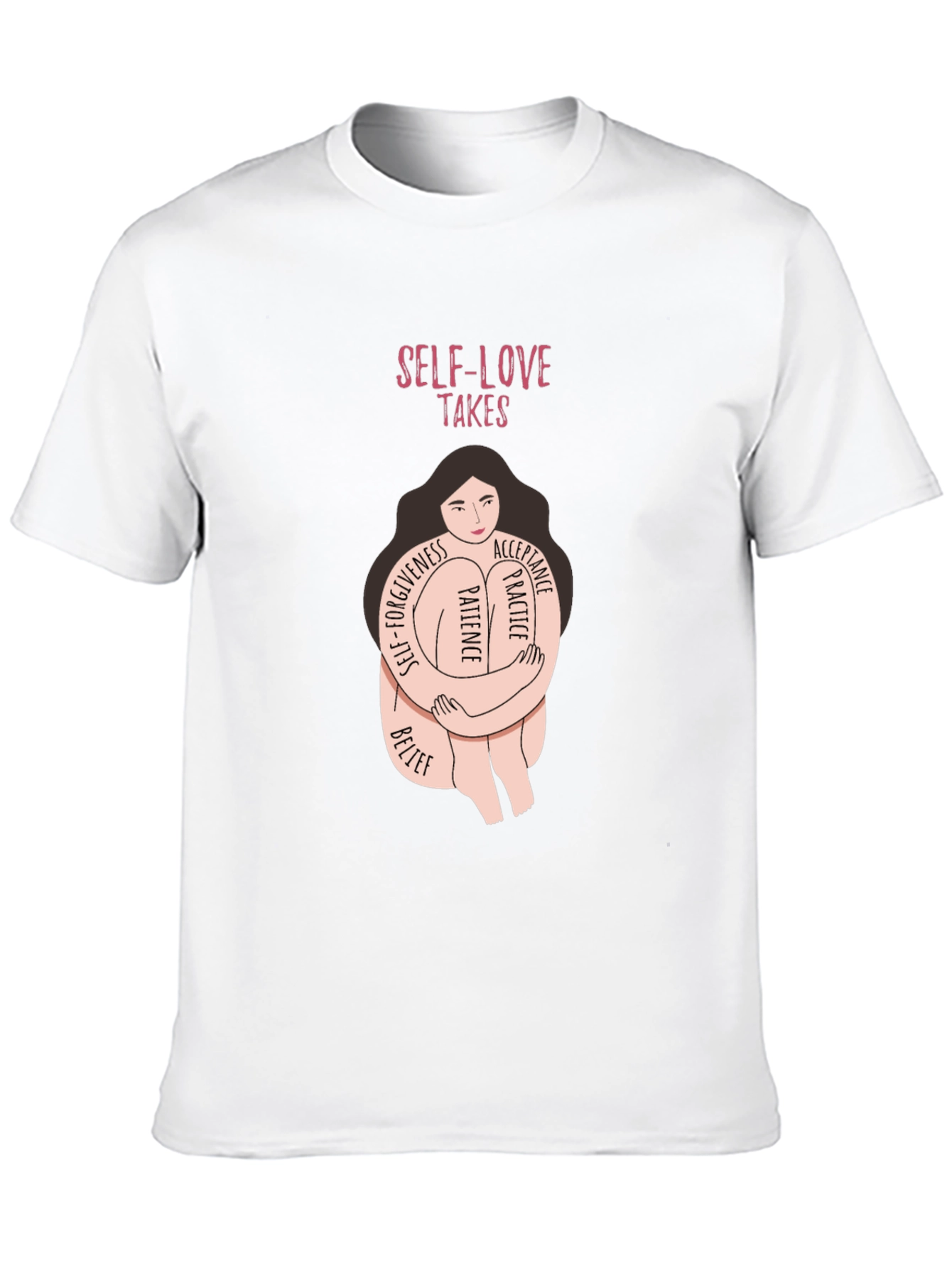 Black Self-Love Takes T-Shirt - Embrace Patience & Acceptance view 10