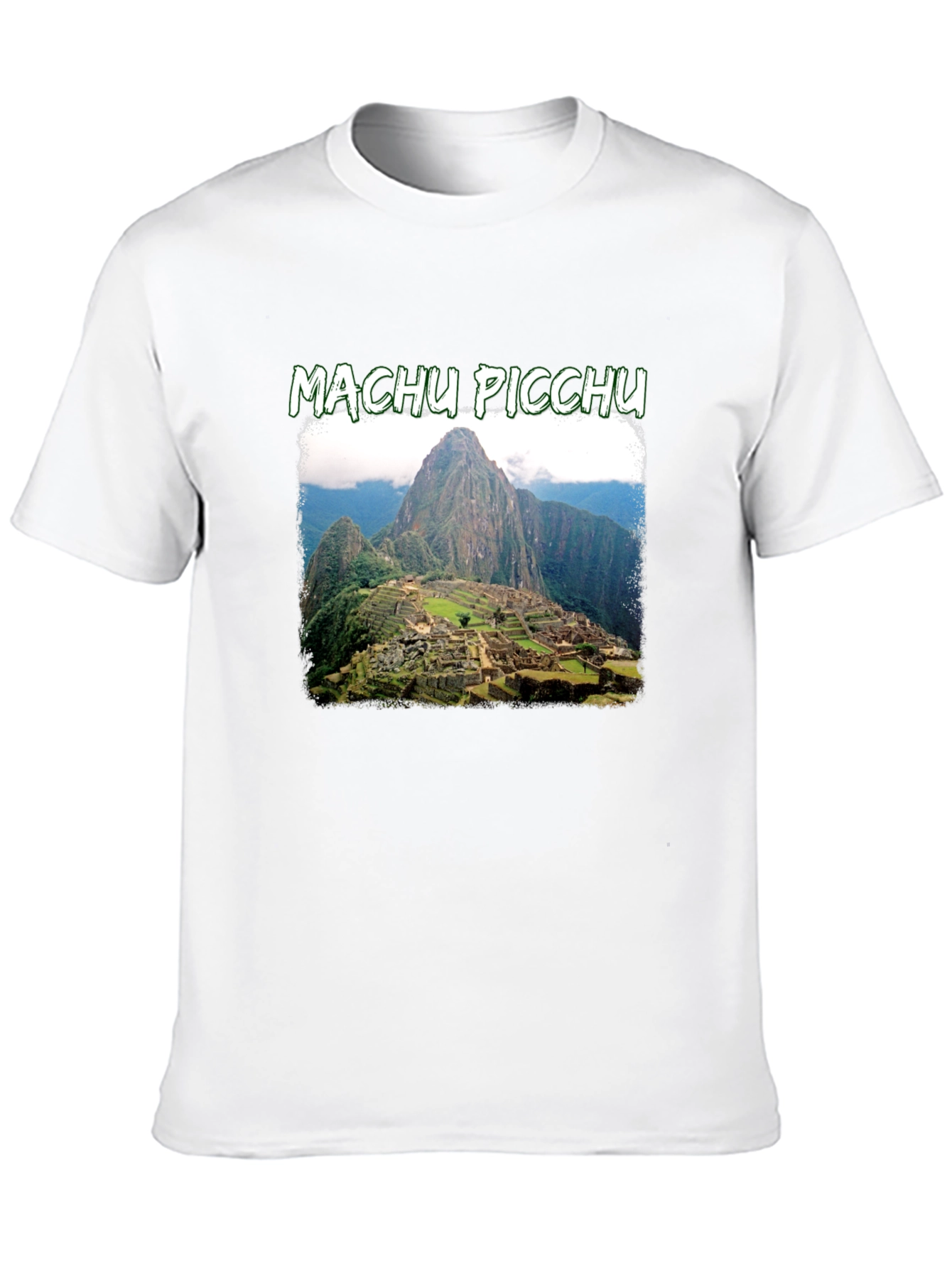 Black Machu Picchu Graphic Tee | Black Crew Neck T-Shirt view 10