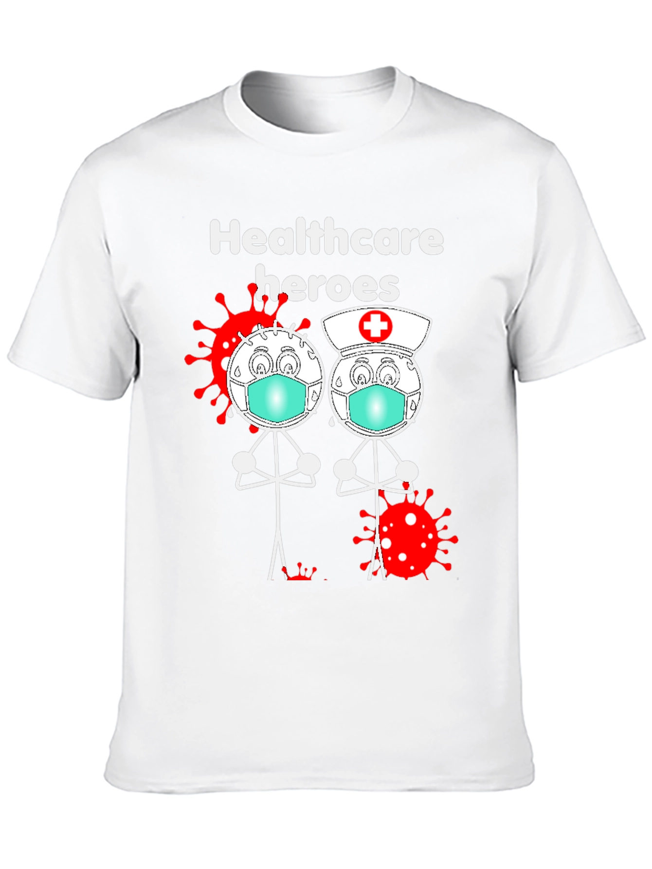 Black Healthcare Heroes Graphic T-Shirt view 10