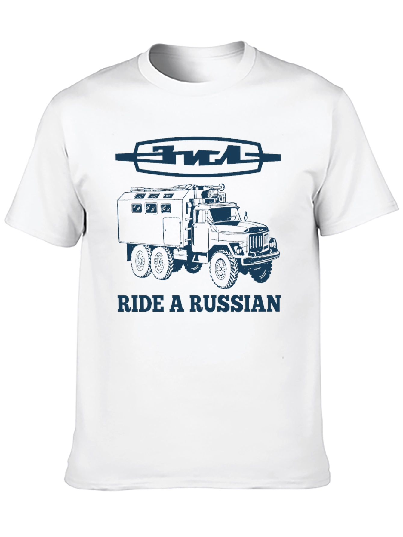 Black Ride a Russian Truck T-Shirt - Black view 10