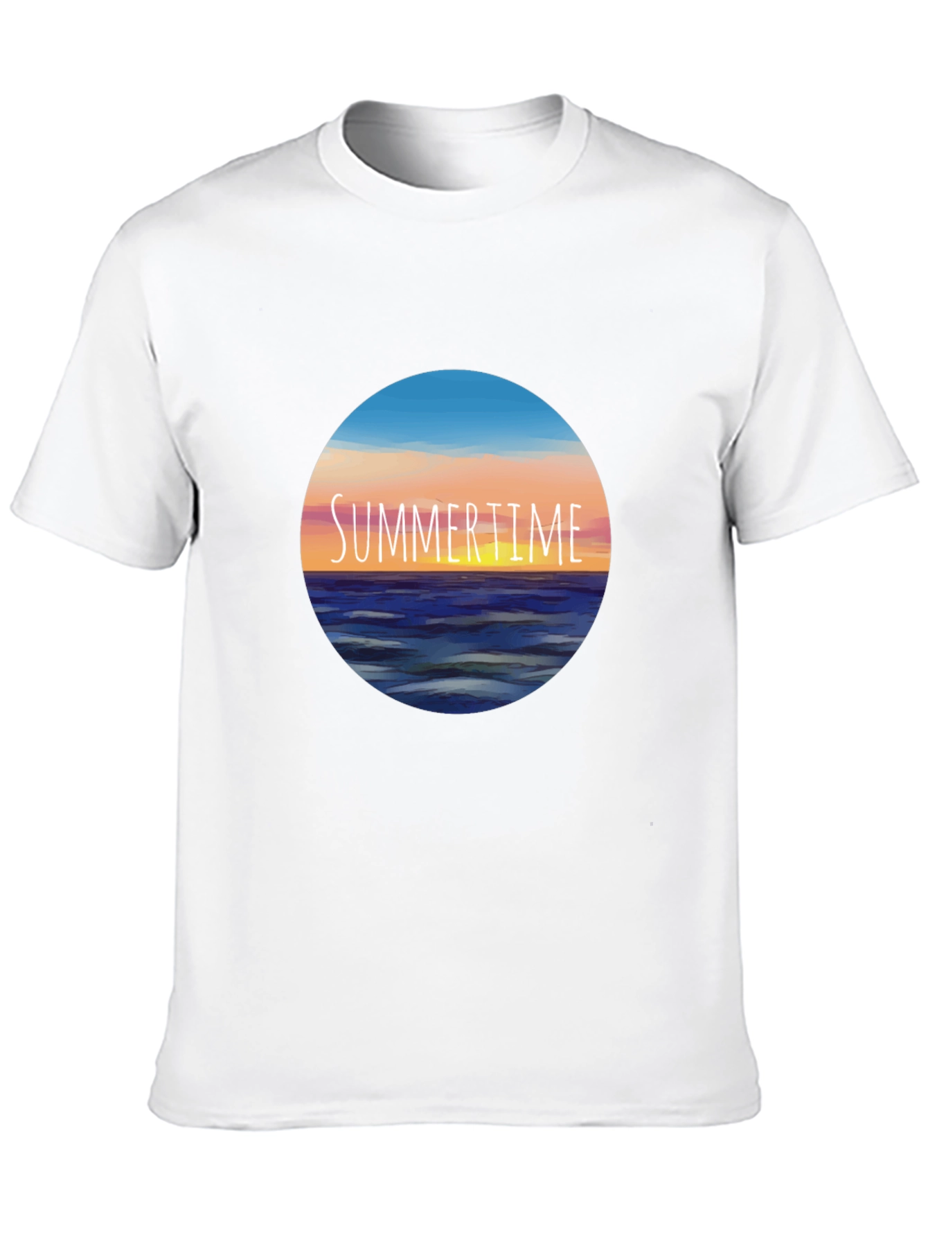 Black Summertime Horizon Graphic Tee view 10