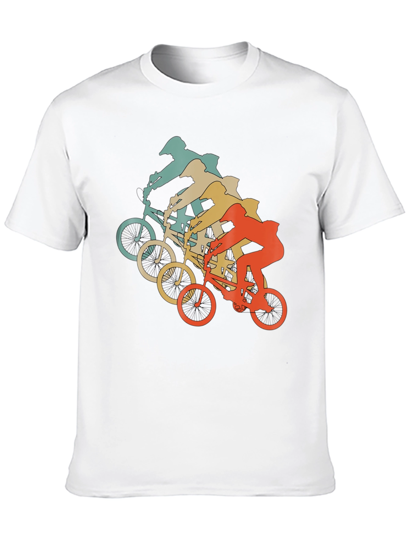 Black Vintage Mountain Biker Graphic T-Shirt - Retro Cycling Tee view 10