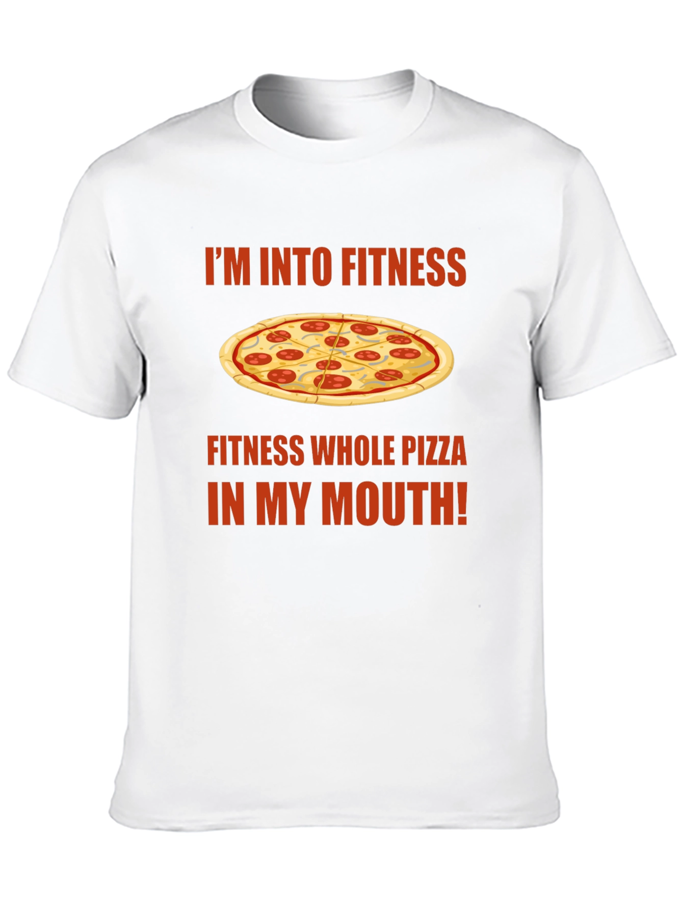 Black Funny Pizza Fitness Graphic T-Shirt view 10