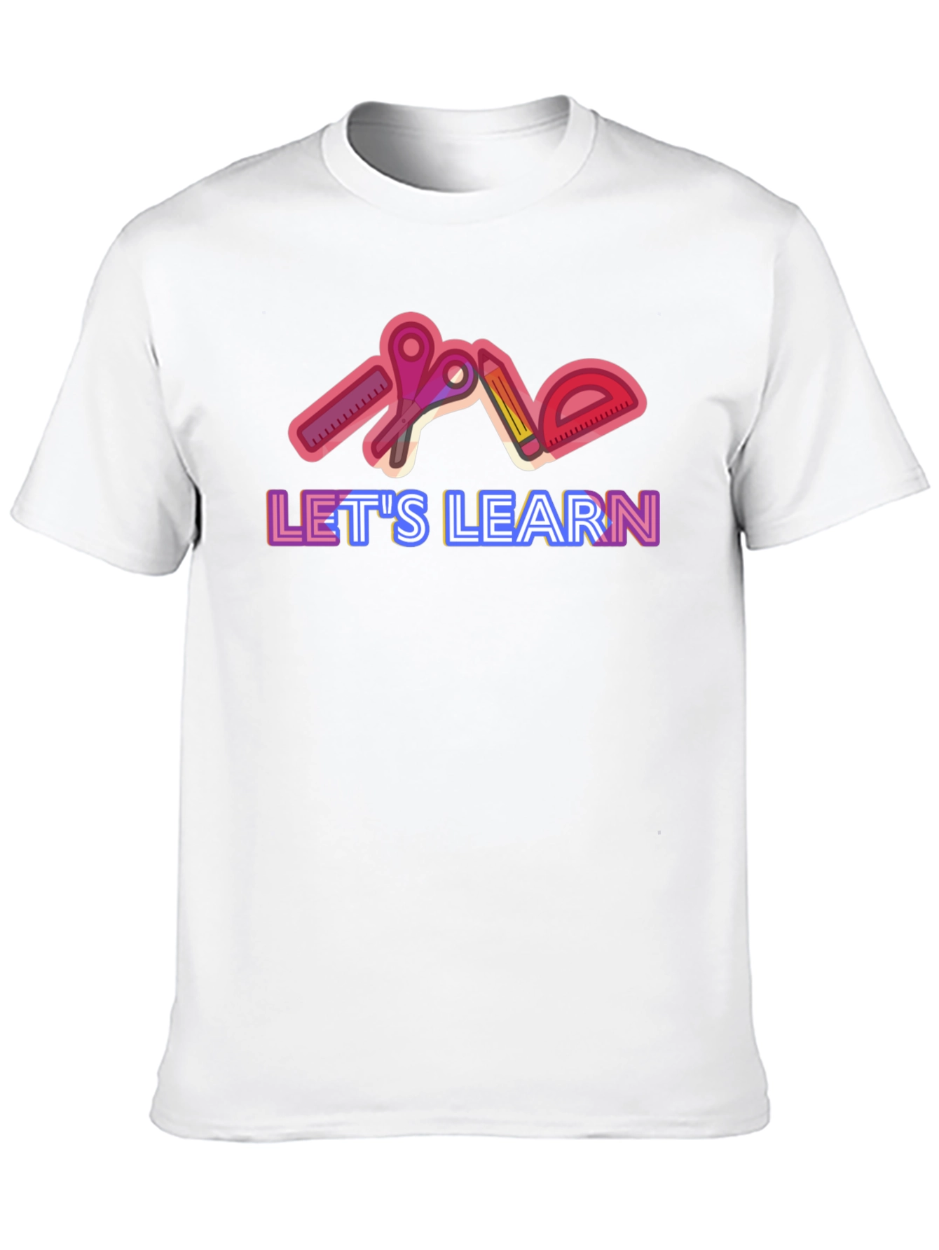 Black Let's Learn Graphic Tee - Black view 10