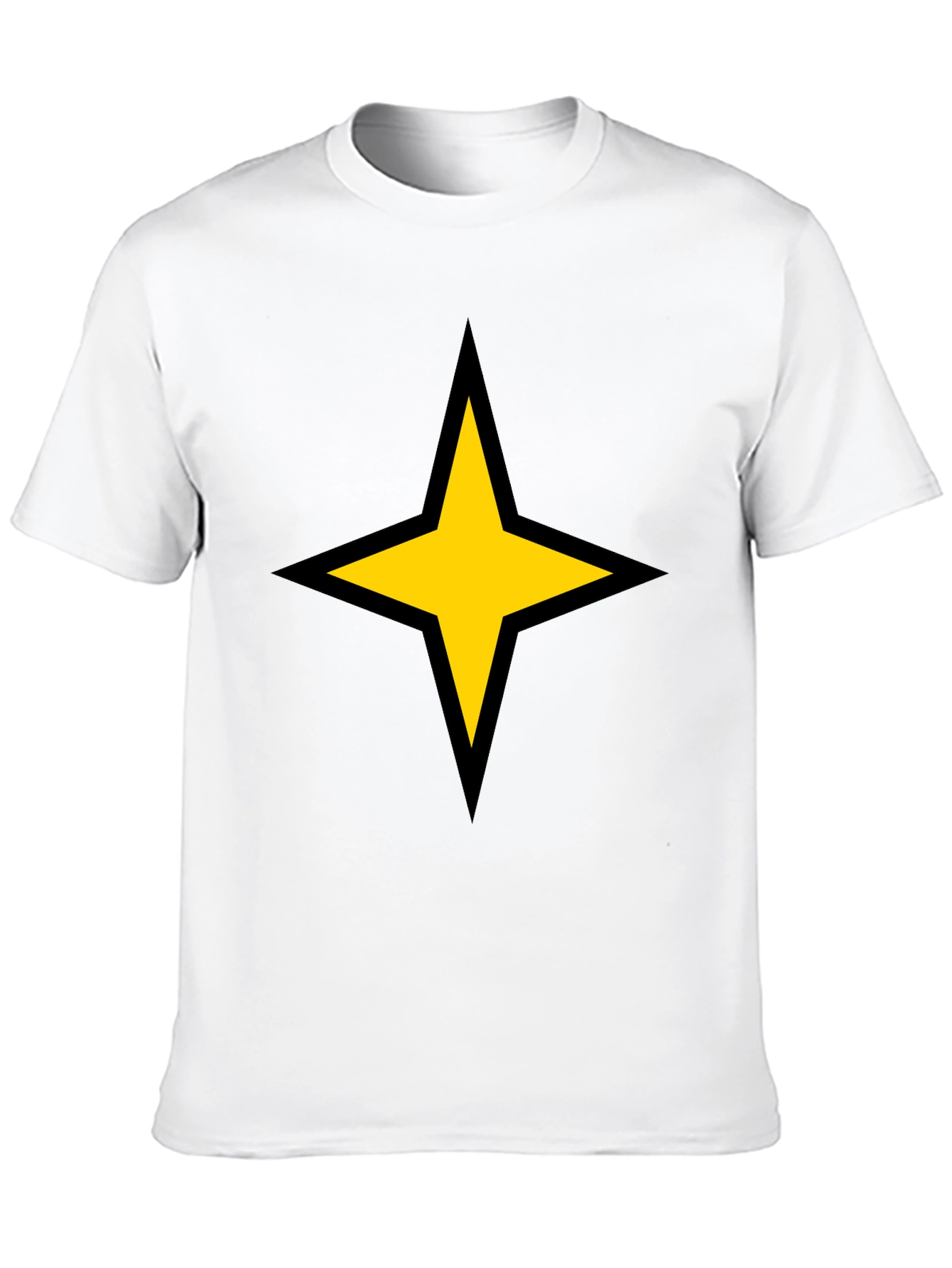 Black Bold Star Graphic Tee - Black Cotton Blend view 10