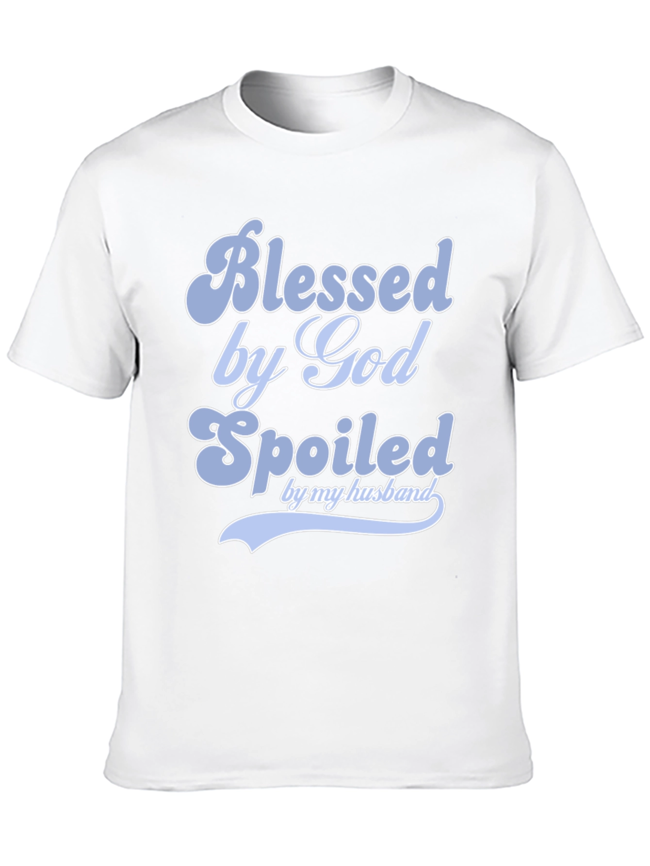 Black Blessed by God Spoiled by Husband T-Shirt view 10