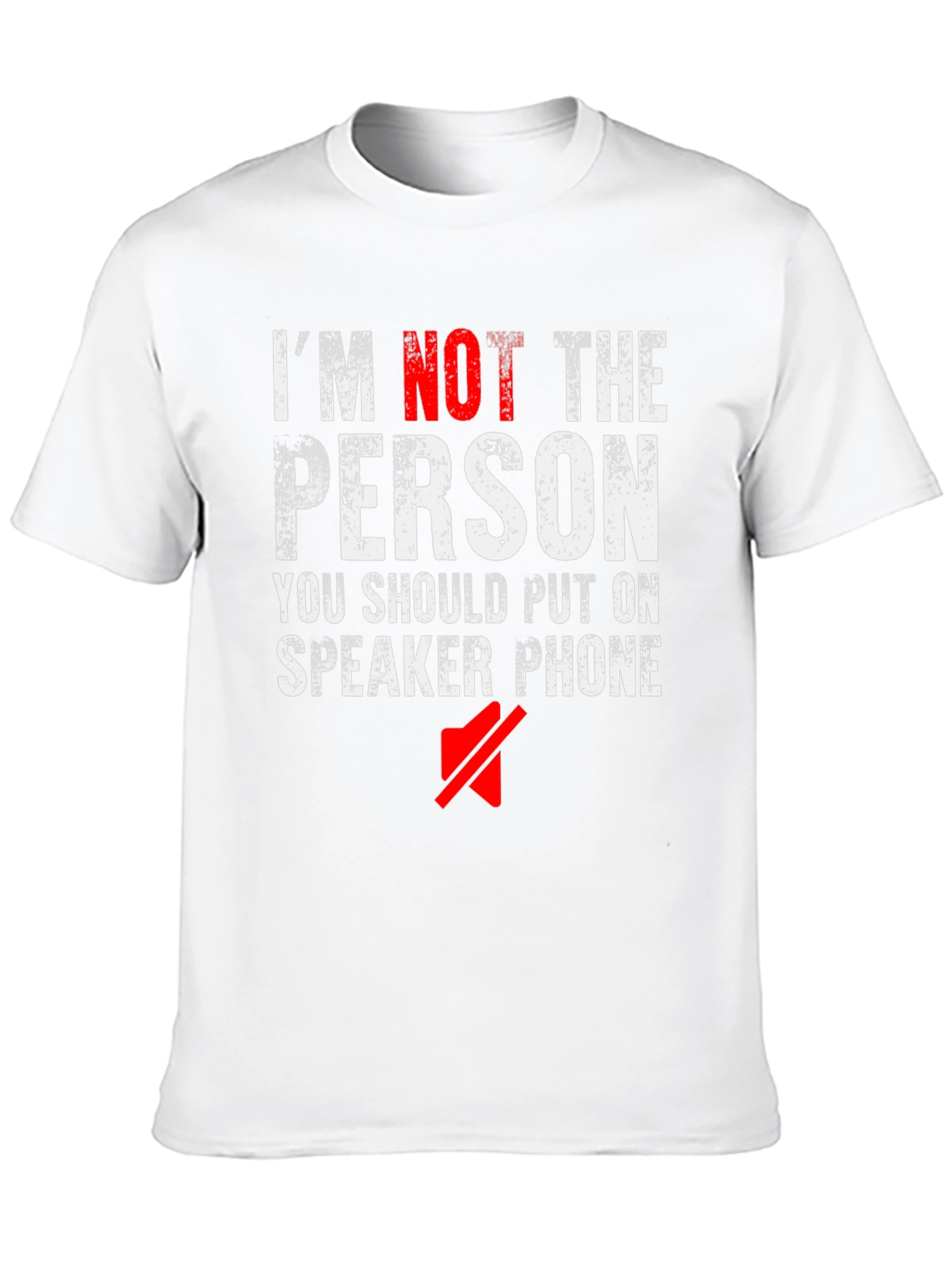 Black I'm Not The Person Speaker Phone Funny Black T-Shirt view 10