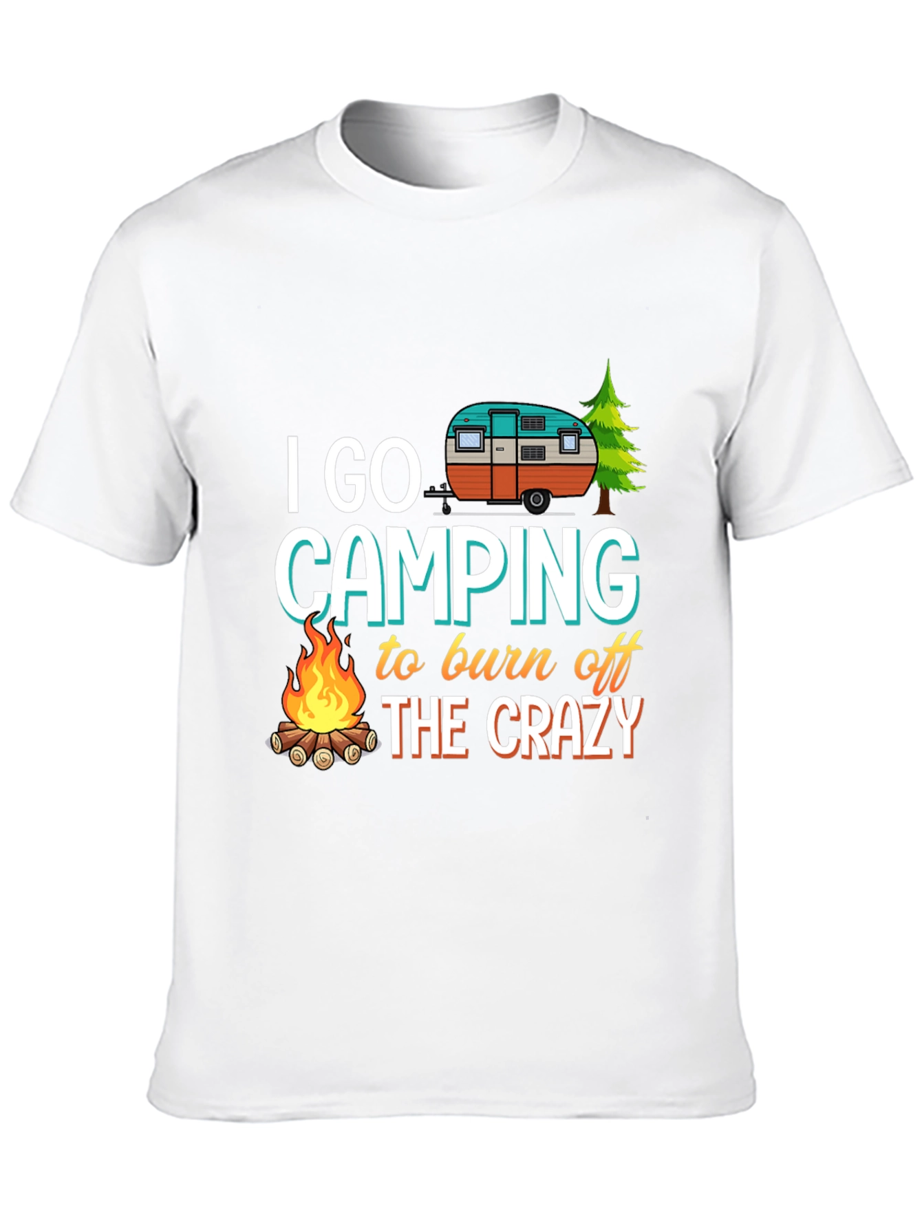 Black Camping Crazy Burn Off T-Shirt view 10