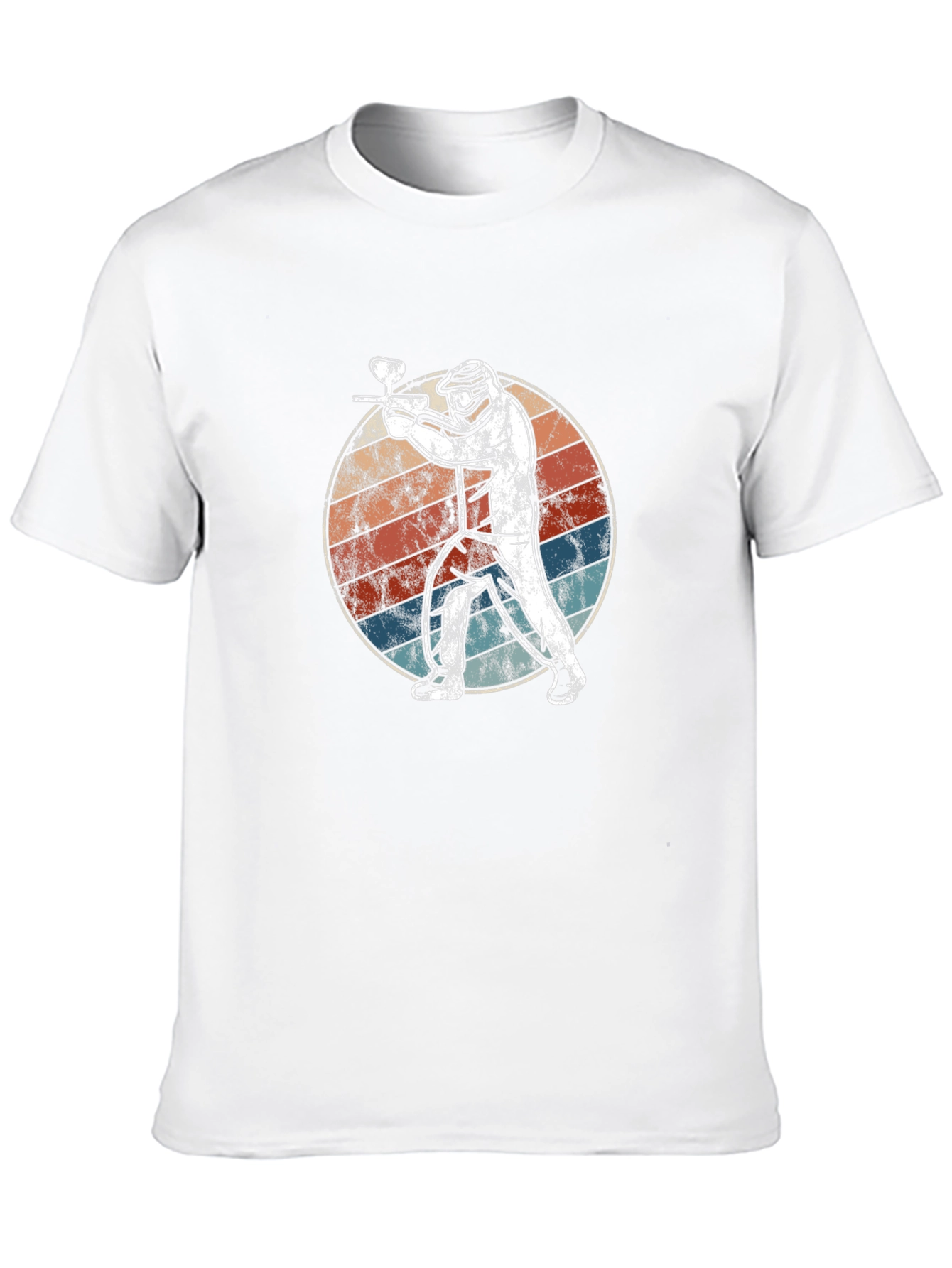 Black Paintball Player Graphic T-Shirt - Retro Style view 10