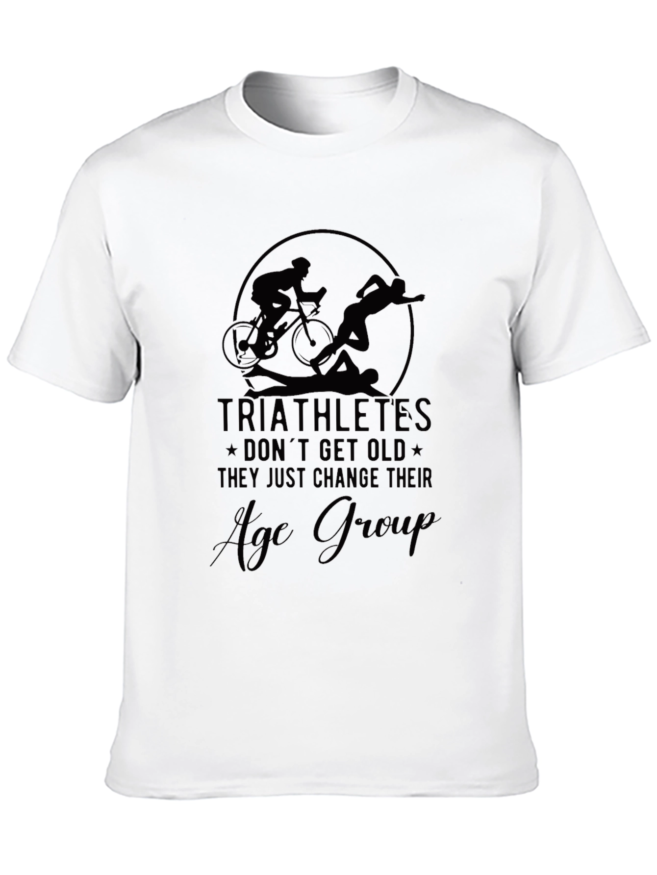 Black Triathlete Age Group T-Shirt view 10