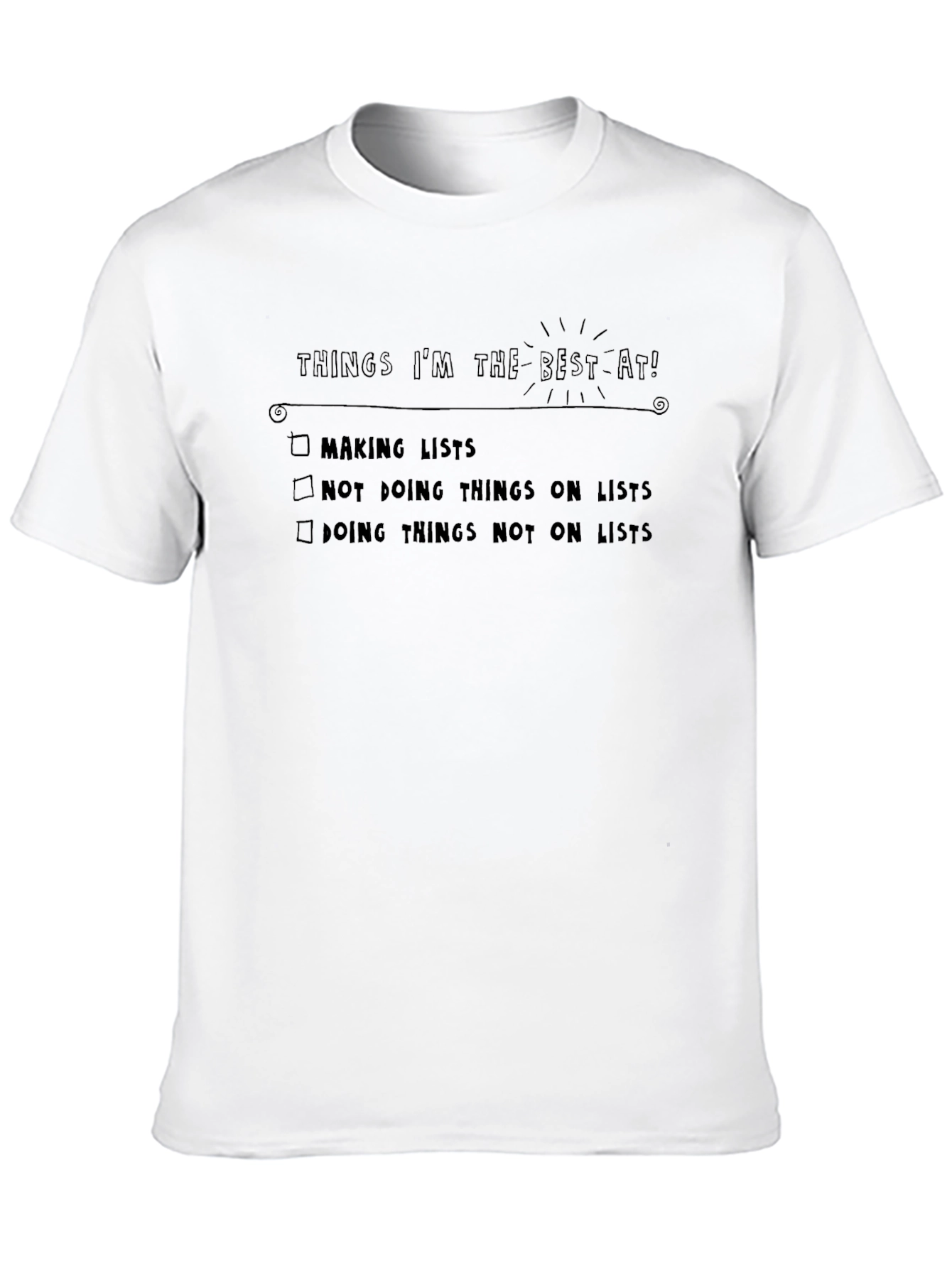 Black Things I'm Best At T-Shirt - Funny List Tee view 10