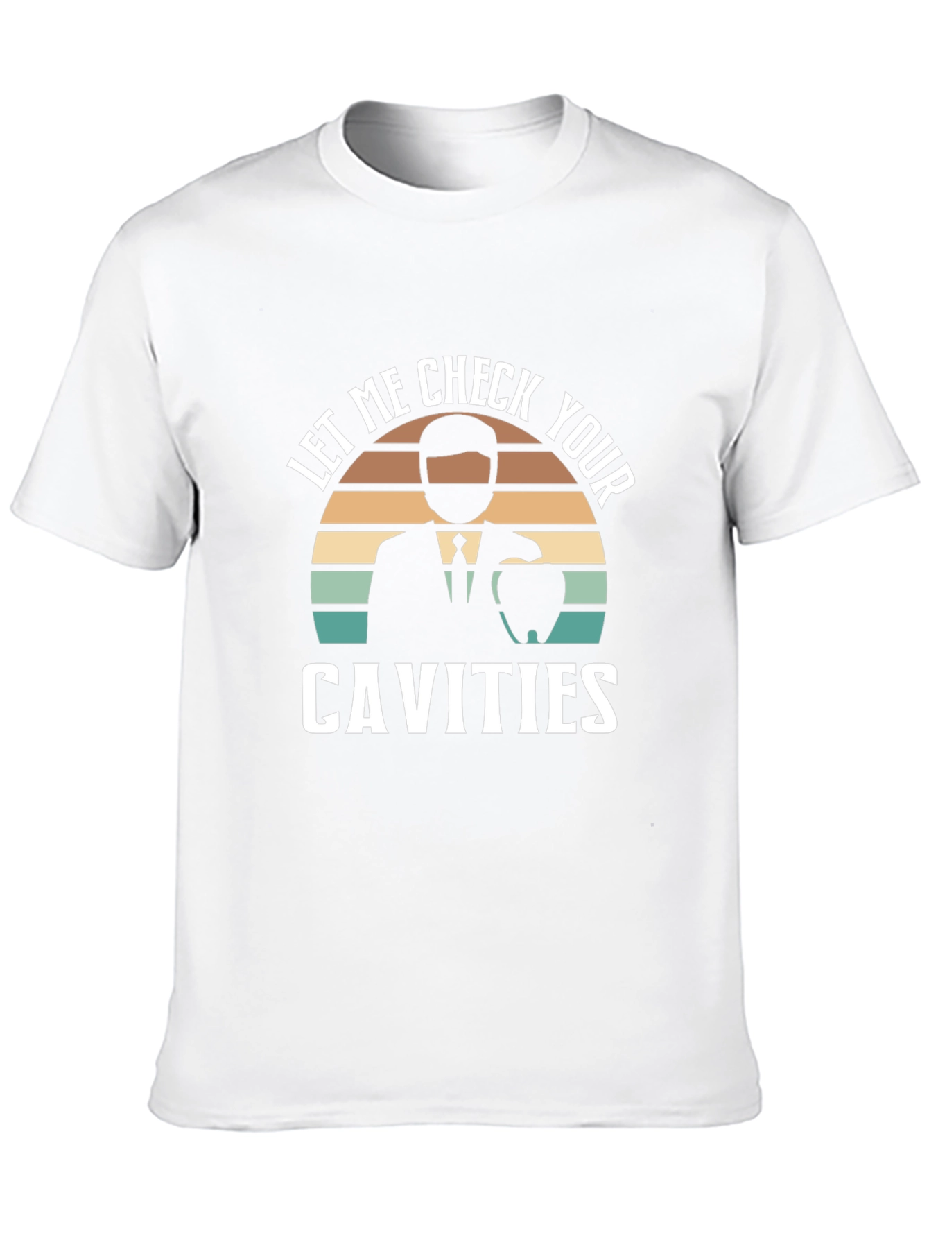 Black Dentist Check Cavities Retro Style T-Shirt view 10