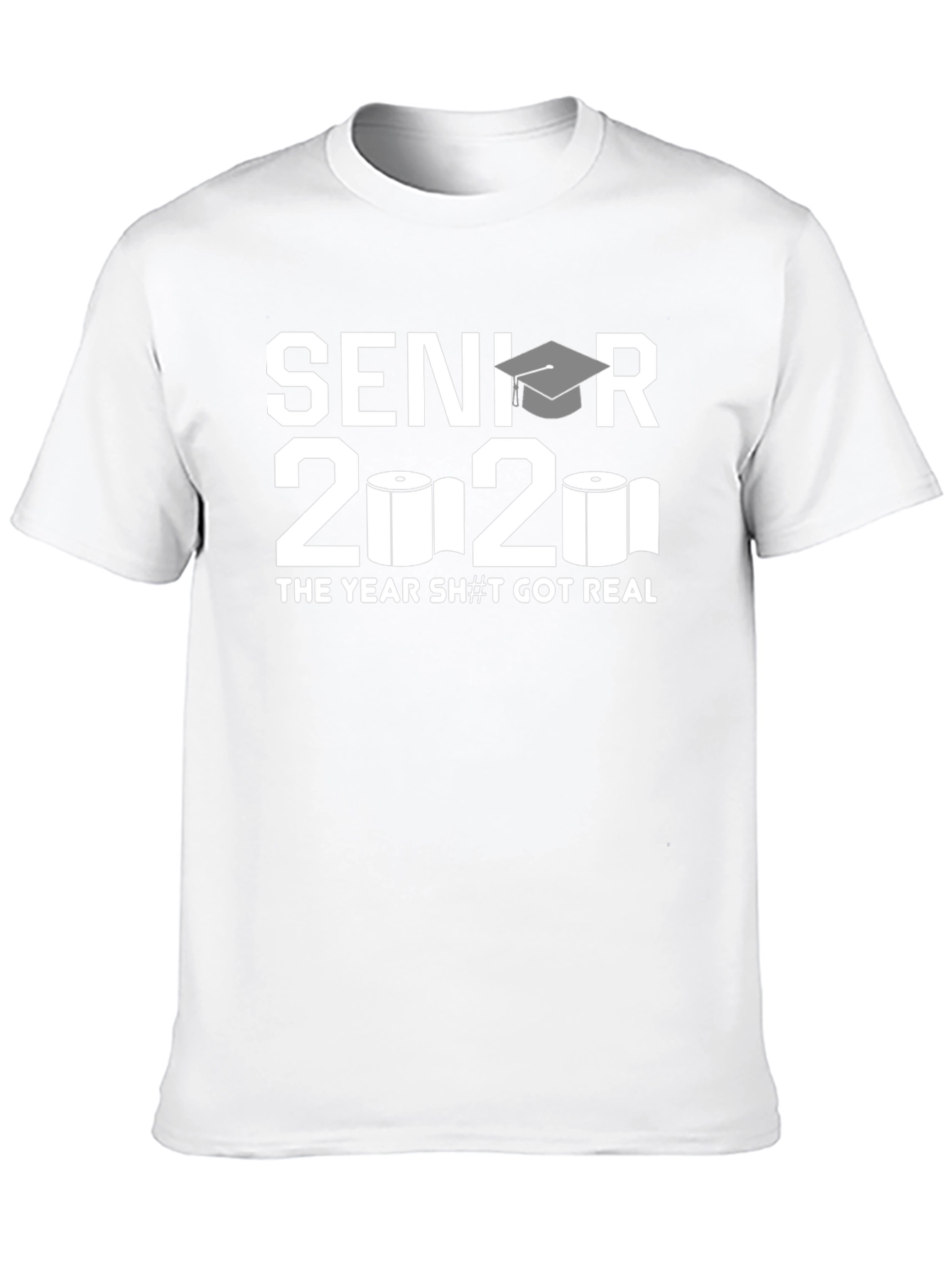 Black Senior 2020 Toilet Paper Black T-Shirt view 10