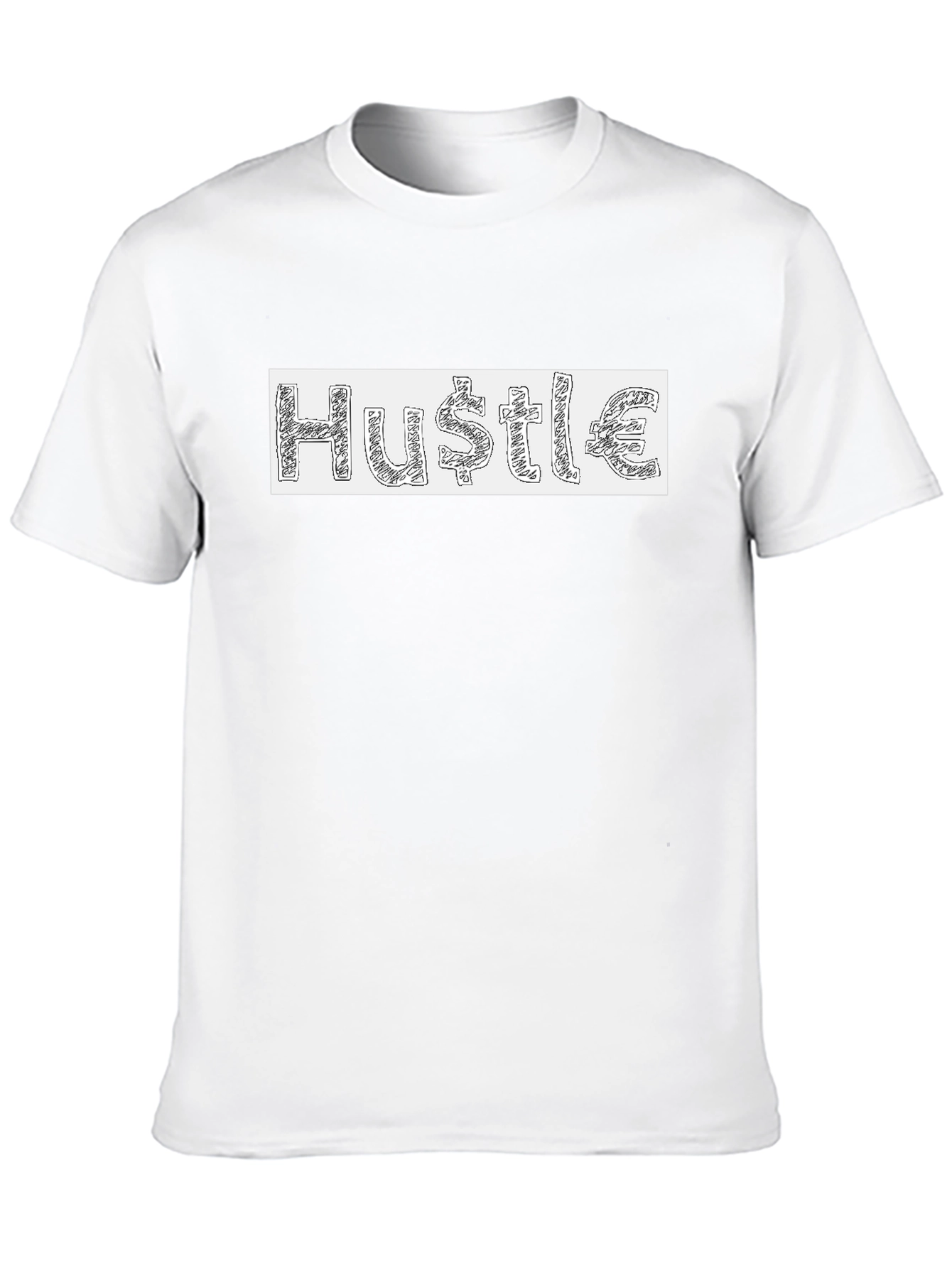 Black Hustle Graphic T-Shirt - Mens Crew Neck Tee view 10