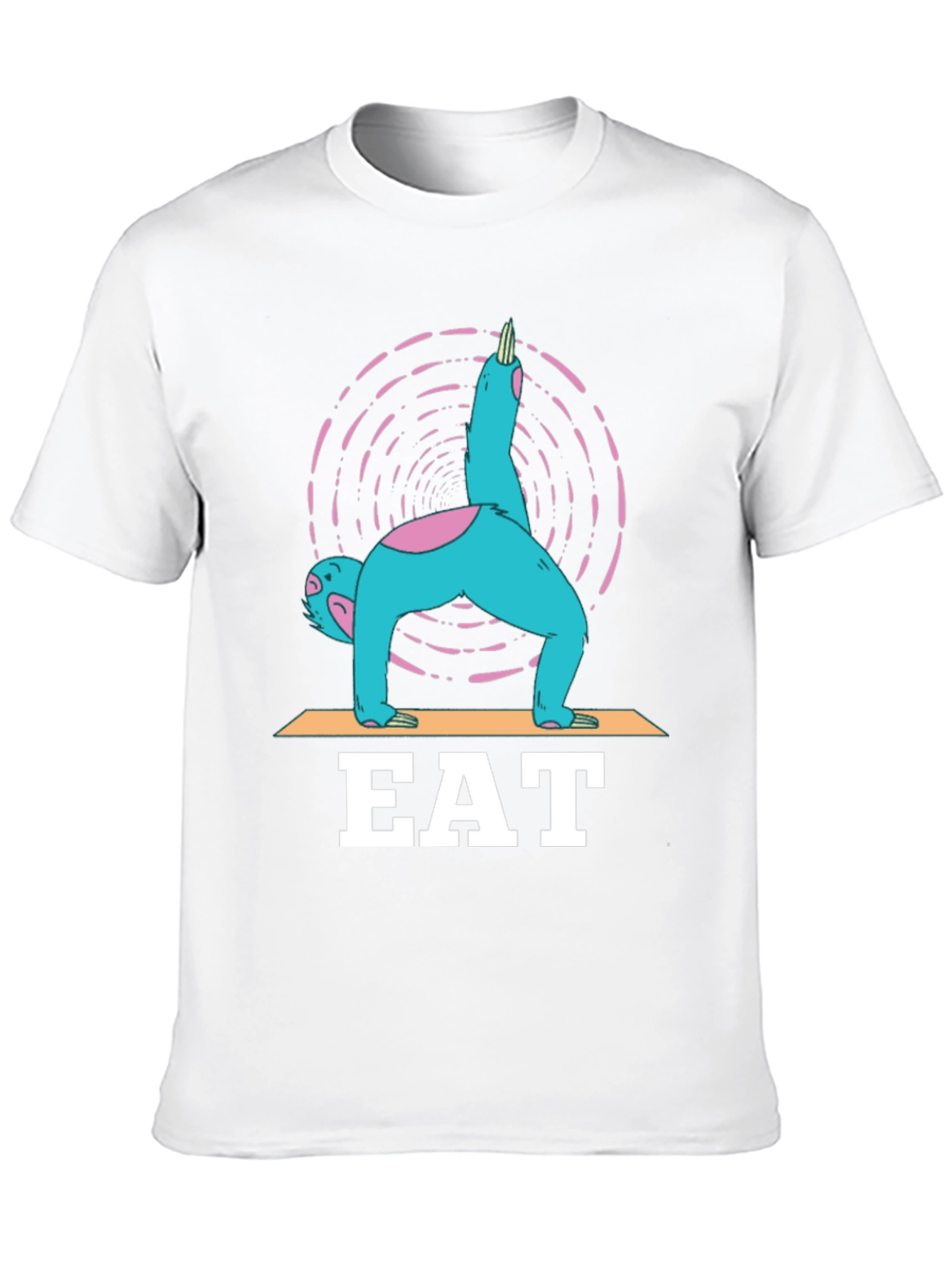 Black Yoga Sloth EAT T-Shirt - Relax and Recharge! view 10