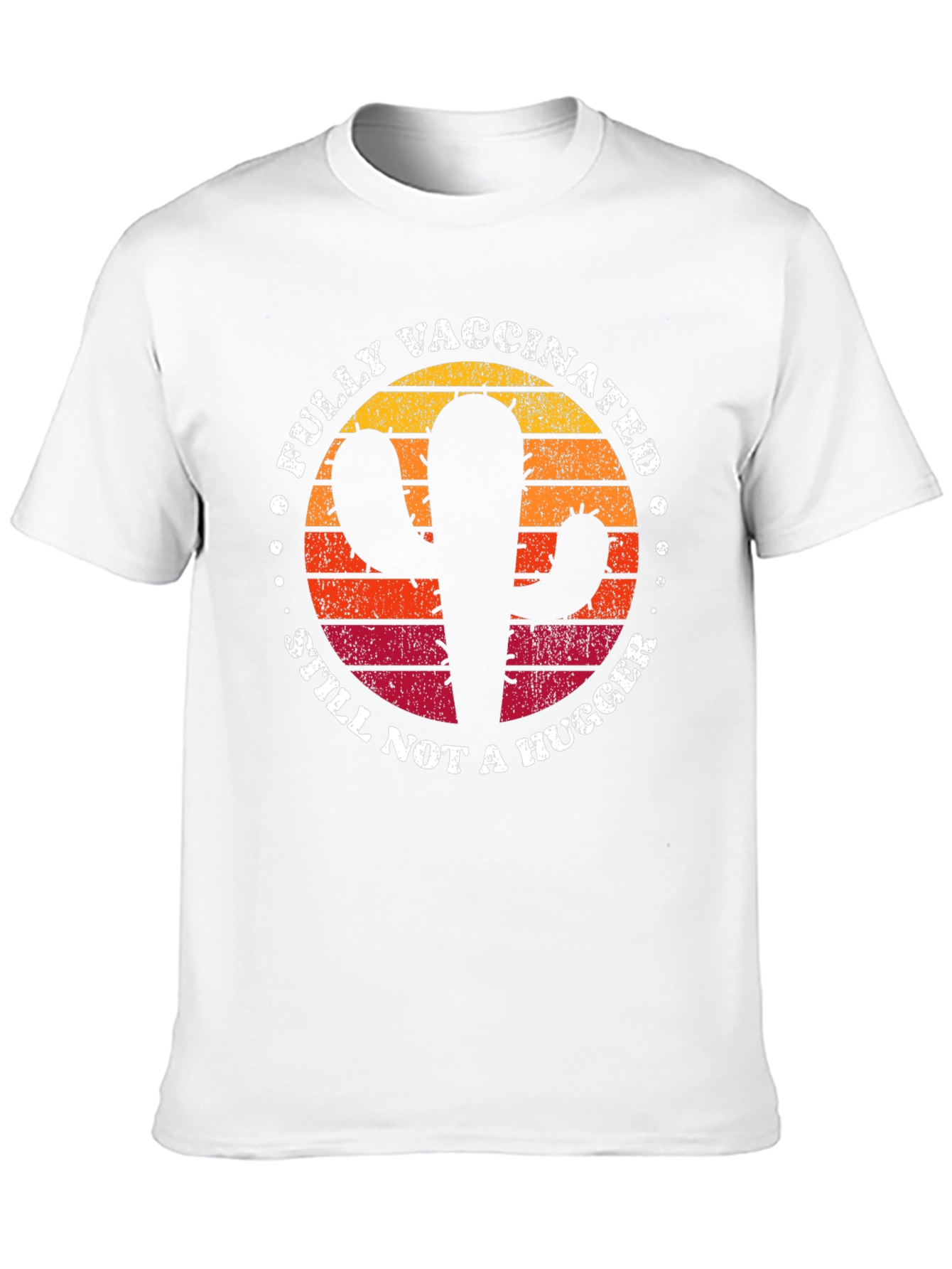 Black Fully Vaccinated Cactus T-Shirt - Still Not a Hugger view 10