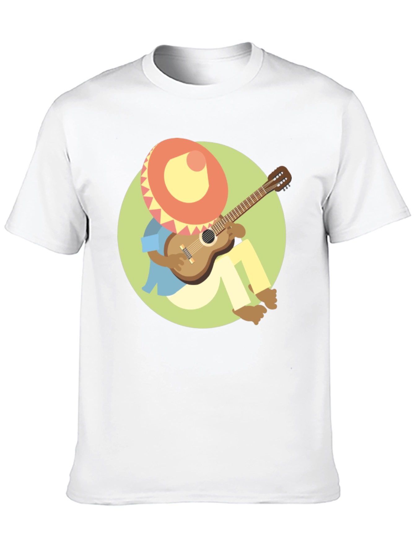 Black Mariachi Cartoon Graphic T-Shirt view 10