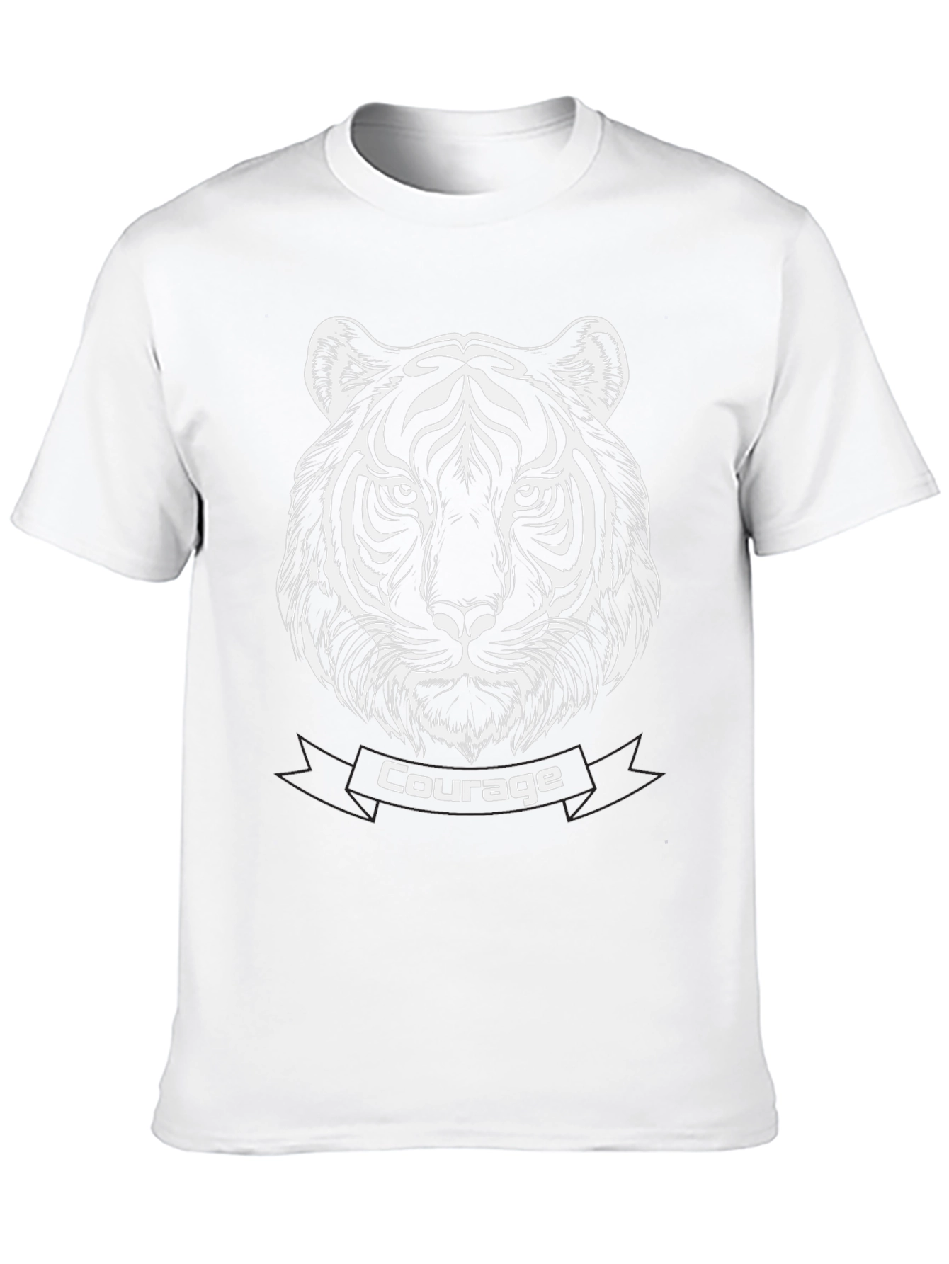 Black Courage Tiger Graphic Tee - Premium Black T-Shirt view 10