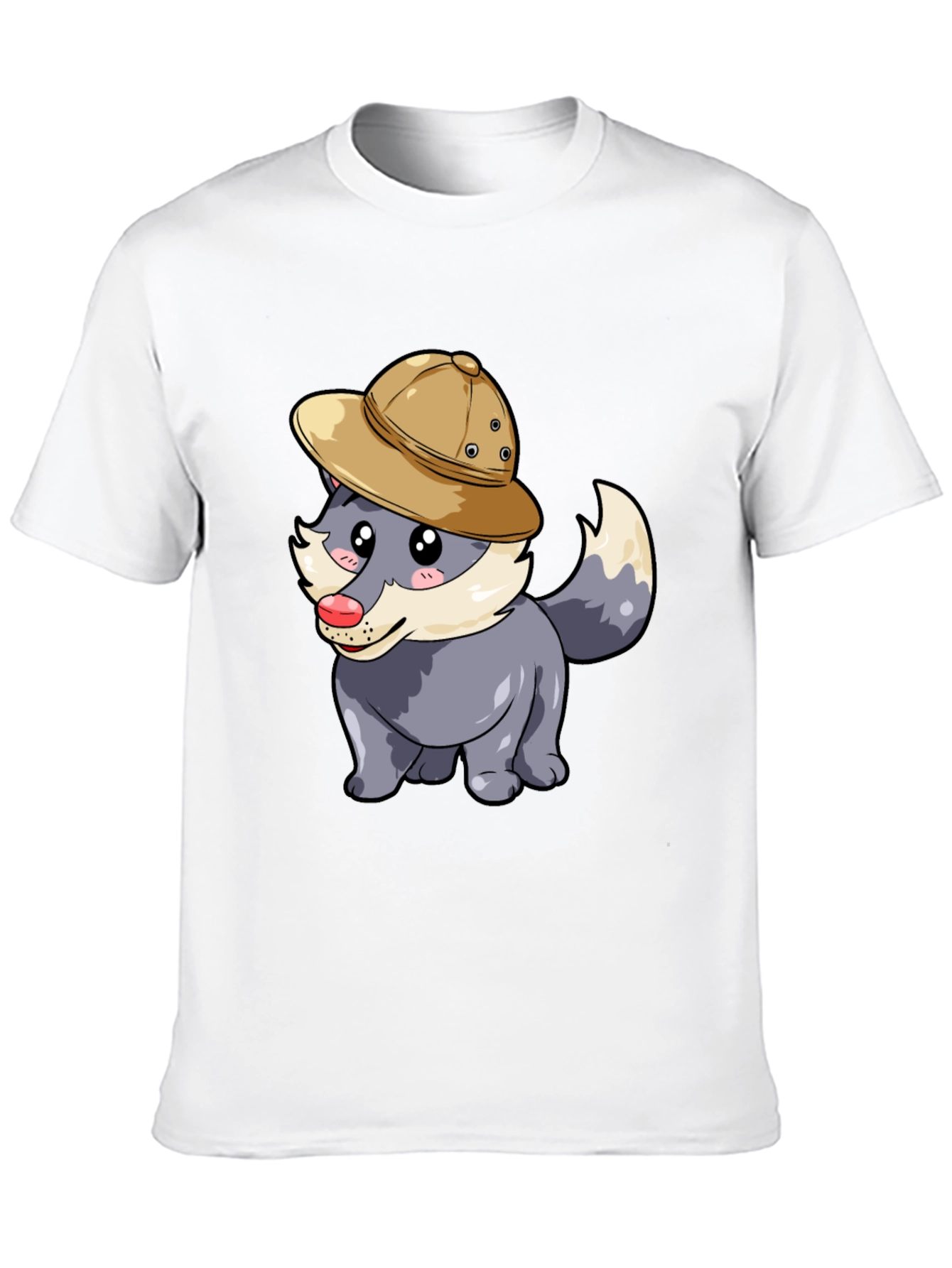 Black Safari Wolf Graphic Tee - Cute Animal Design view 10