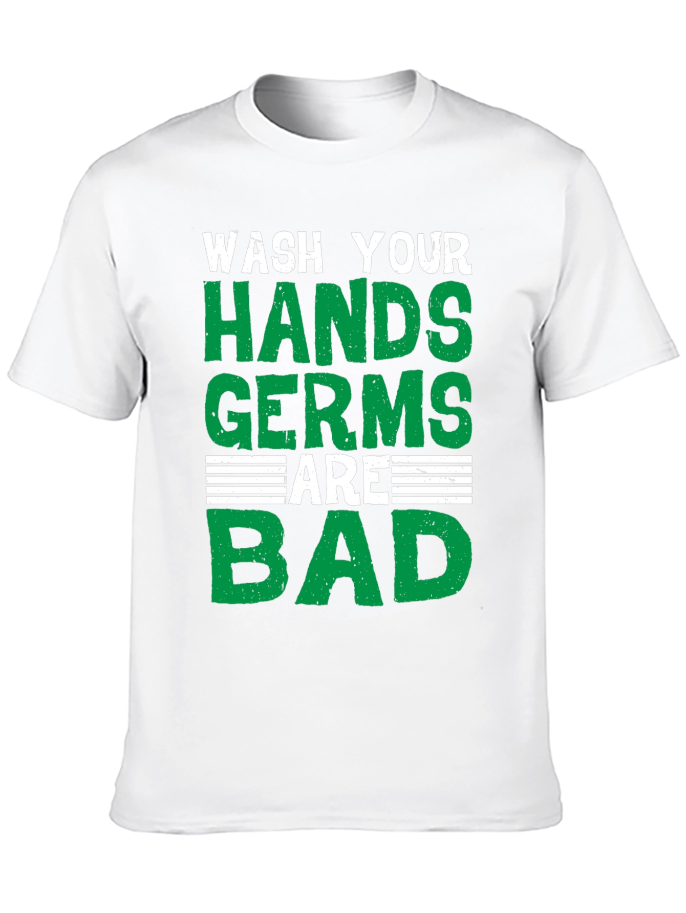 Black Wash Your Hands T-Shirt: Germs Are Bad view 10